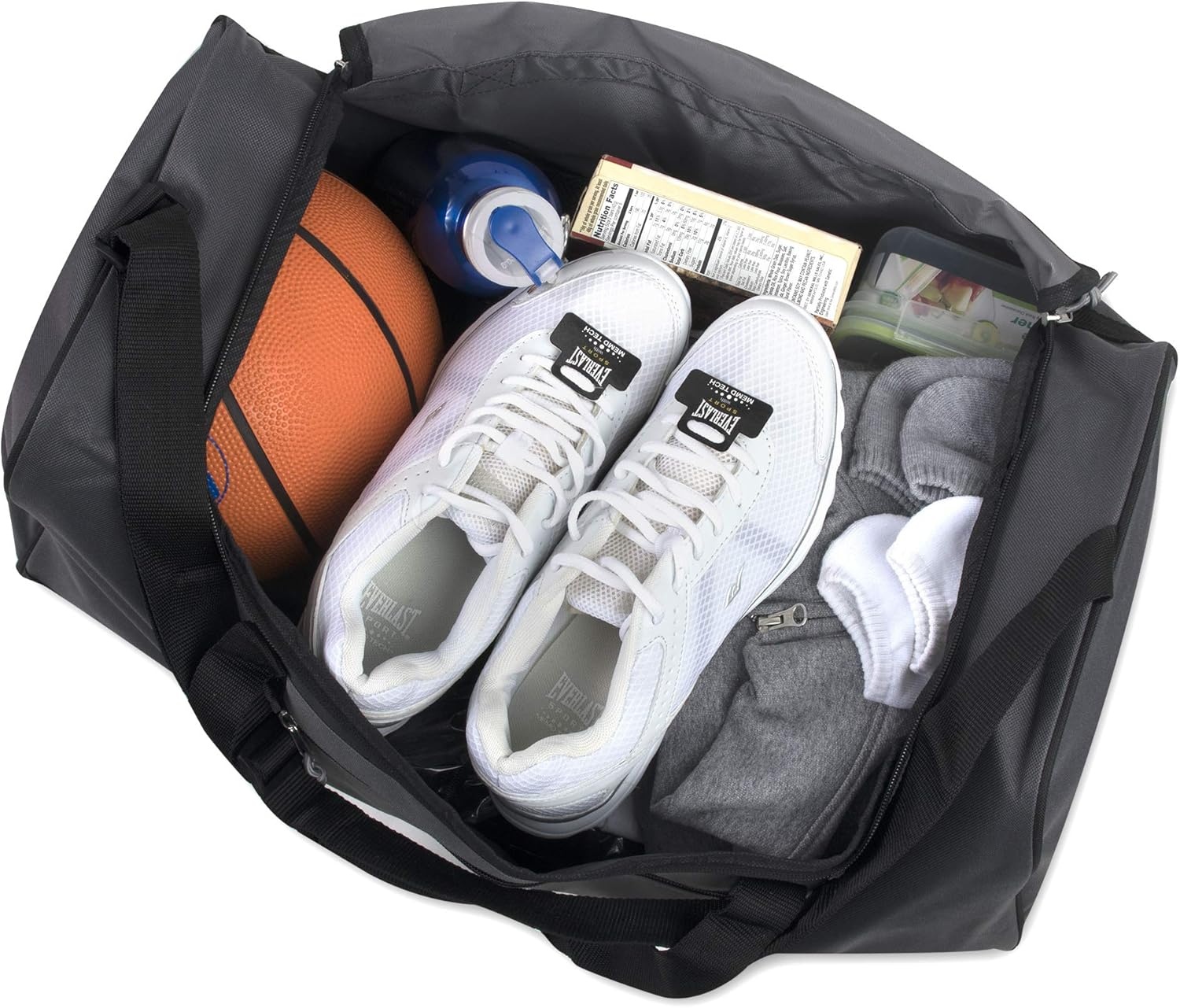 55 Liter, 24 Inch Lightweight Canvas Duffle Bags for Men & Women For Traveling, the Gym, and as Sports Equipment Bag/Organizer (Grey 3)