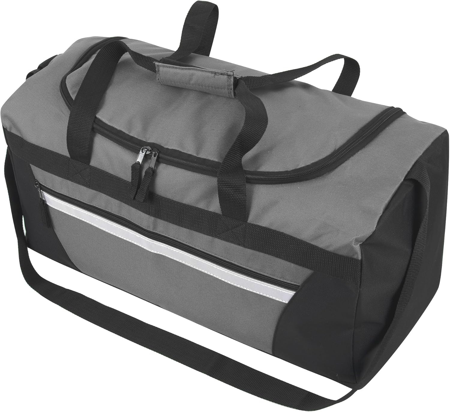 40 Liter, 22 Inch Reflective Duffle Bag with Shoulder Strap for Men, Women, Travel(Grey)
