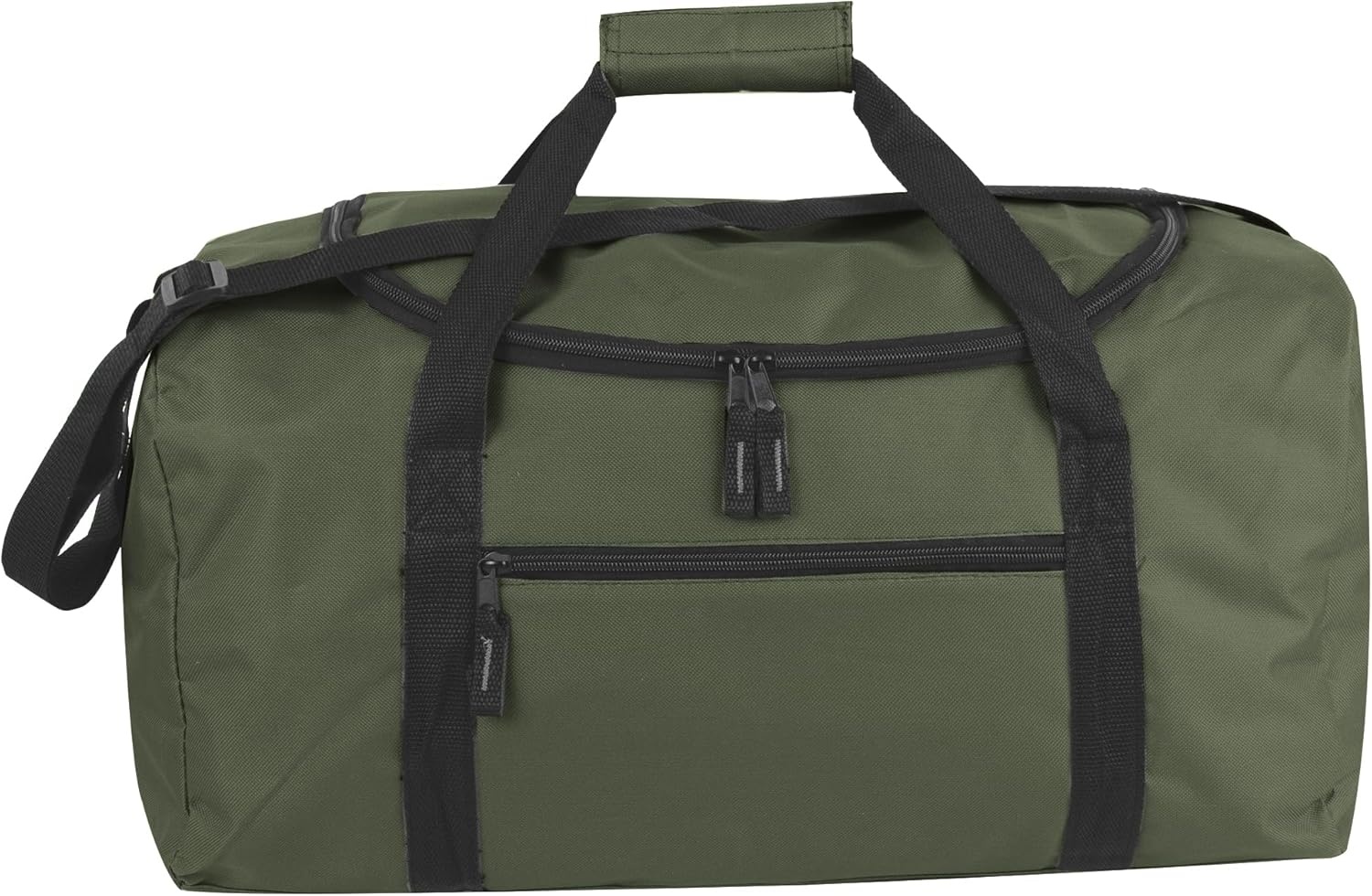 20 Inch, 40 Liter Duffel Bag for Men, Women Travel Weekender Overnight Carry-on Shoulder Duffel Tote Bag (Black)(Green)