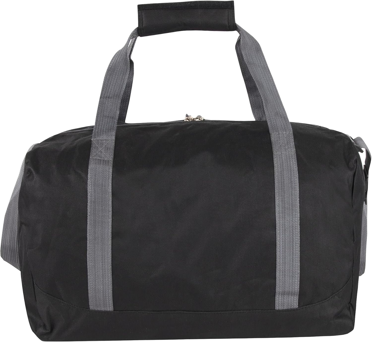 30 Liter, 17 Inch Canvas Duffle Bags for Men and Women – Travel Weekender Overnight Carry-On Shoulder Duffel Tote Bags (Grey)(Black)