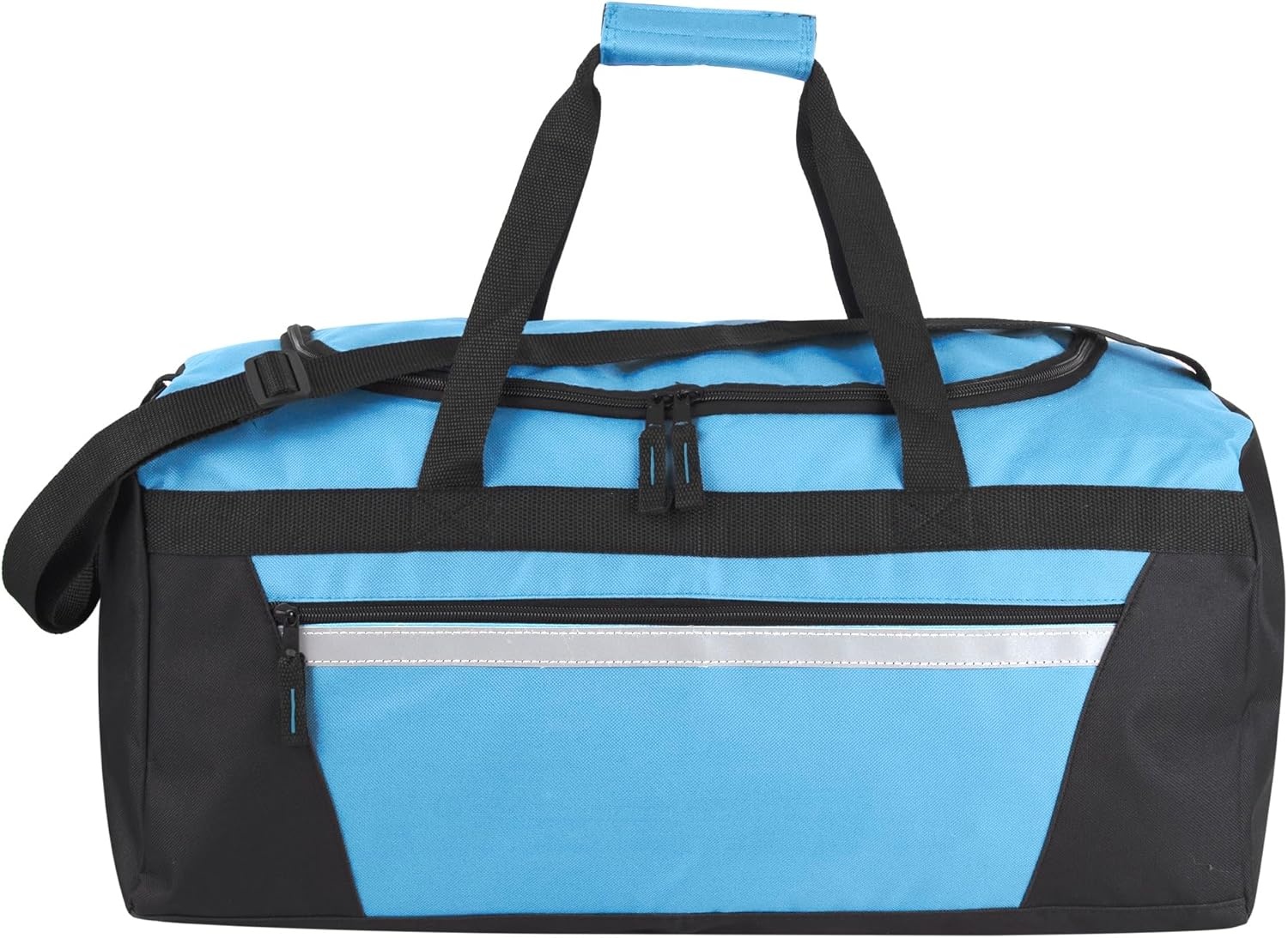 40 Liter, 22 Inch Reflective Duffle Bag with Shoulder Strap for Men, Women, Travel(Light Blue)