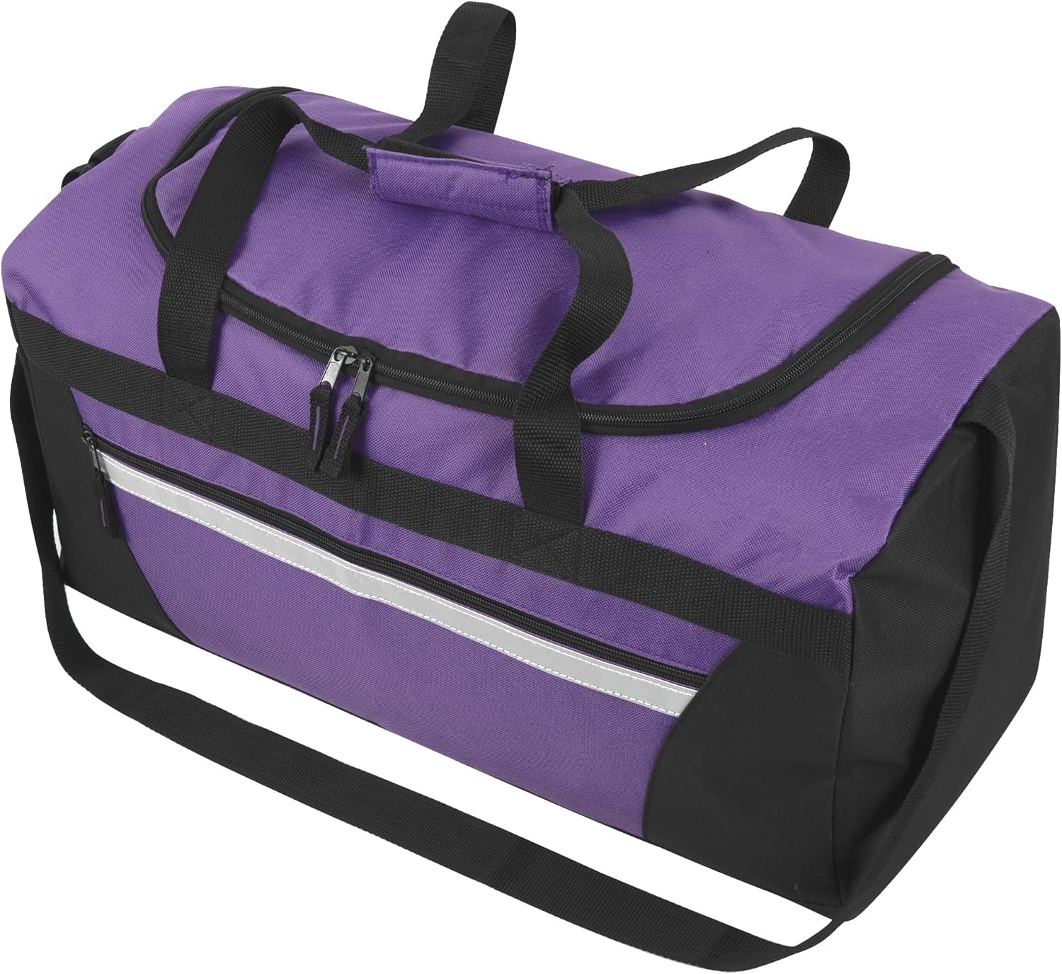 40 Liter, 22 Inch Reflective Duffle Bag with Shoulder Strap for Men, Women, Travel(Purple)