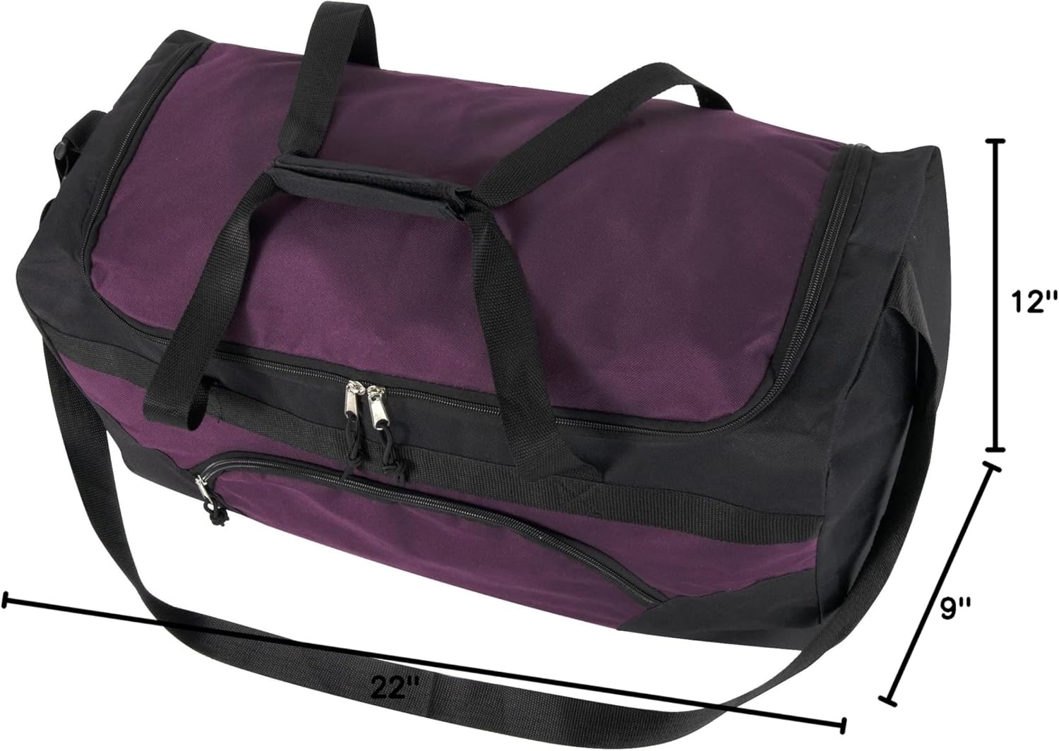 40 Liter, 22 Inch Reflective Duffle Bag with Shoulder Strap for Men, Women, Travel(Purple)