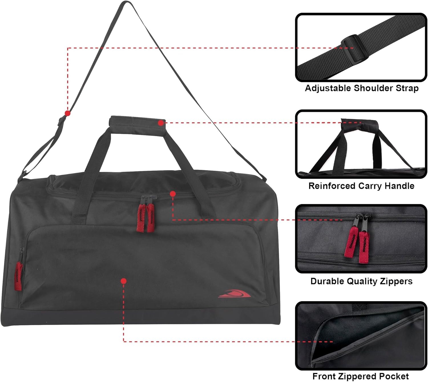 Lightweight Canvas Duffle Bags for Men & Women For Traveling, the Gym, and as Sports Equipment Bag/Organizer(Black 2)