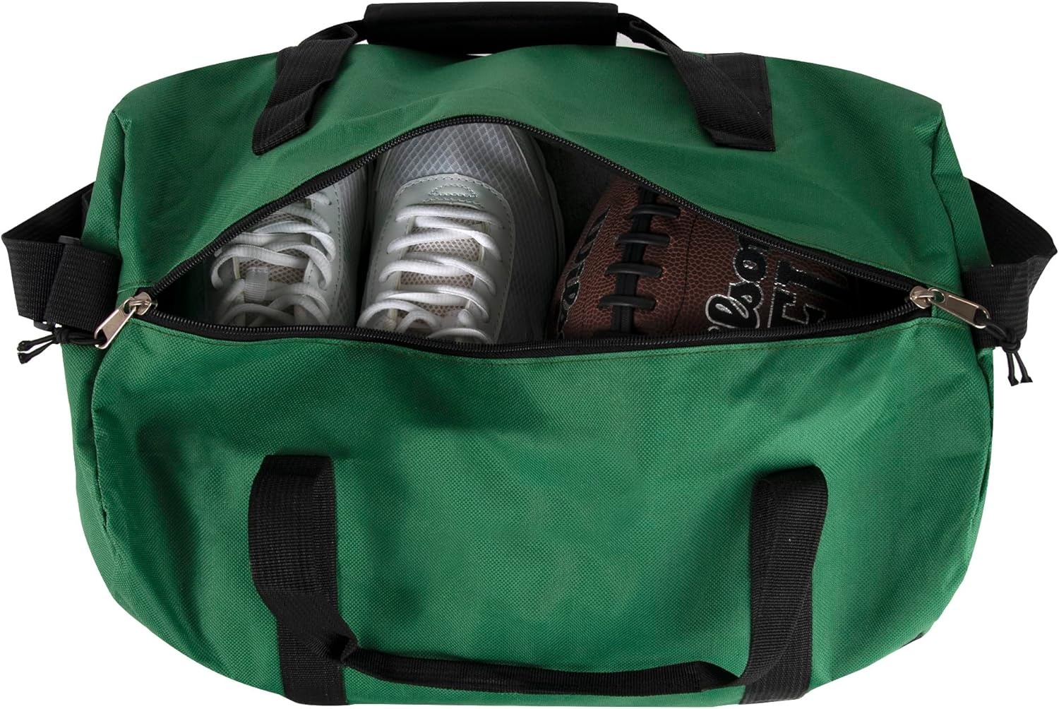 30 Liter, 17 Inch Canvas Duffle Bags for Men and Women – Travel Weekender Overnight Carry-On Shoulder Duffel Tote Bags (Grey)(Green)