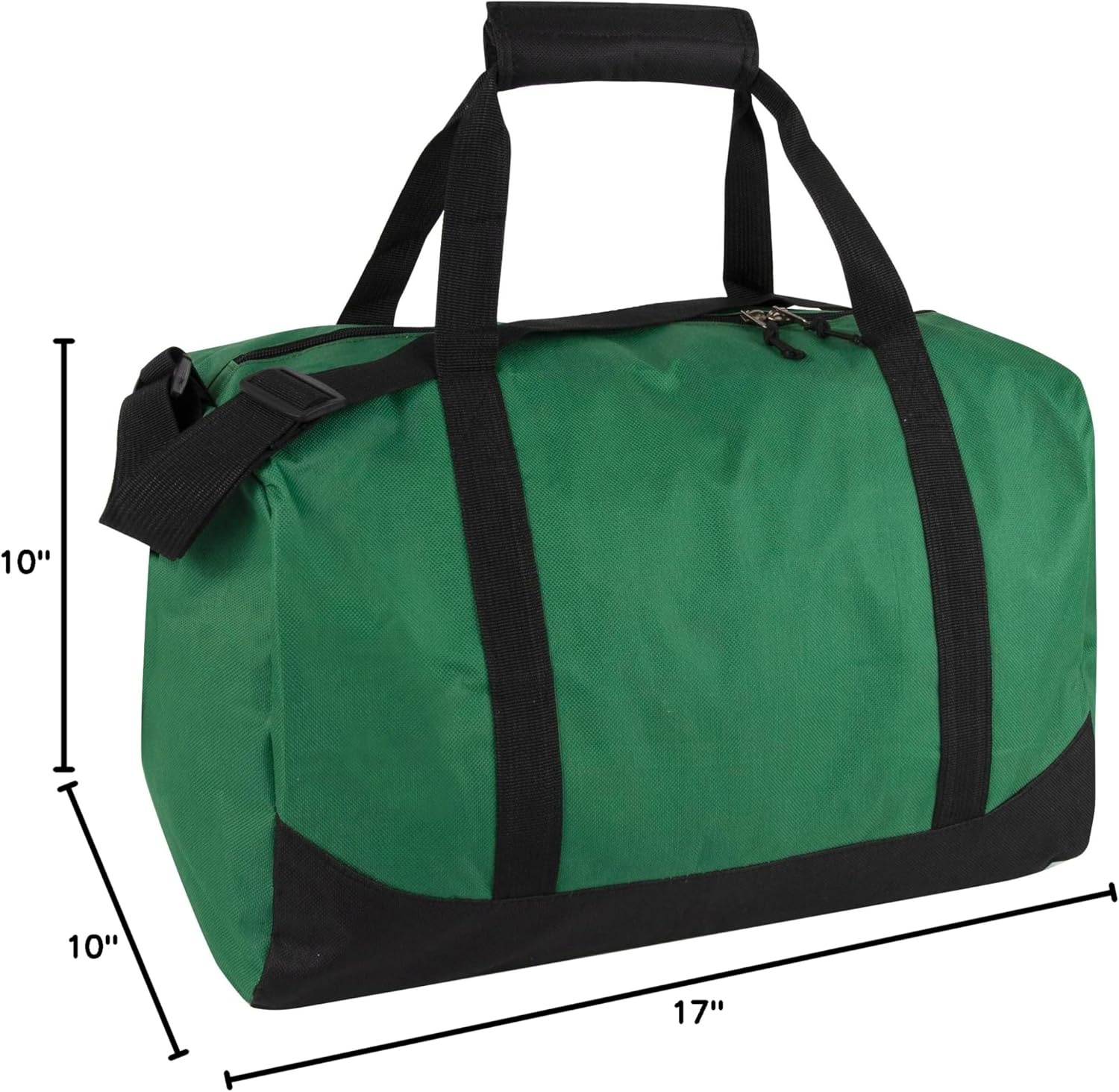 30 Liter, 17 Inch Canvas Duffle Bags for Men and Women – Travel Weekender Overnight Carry-On Shoulder Duffel Tote Bags (Grey)(Green)