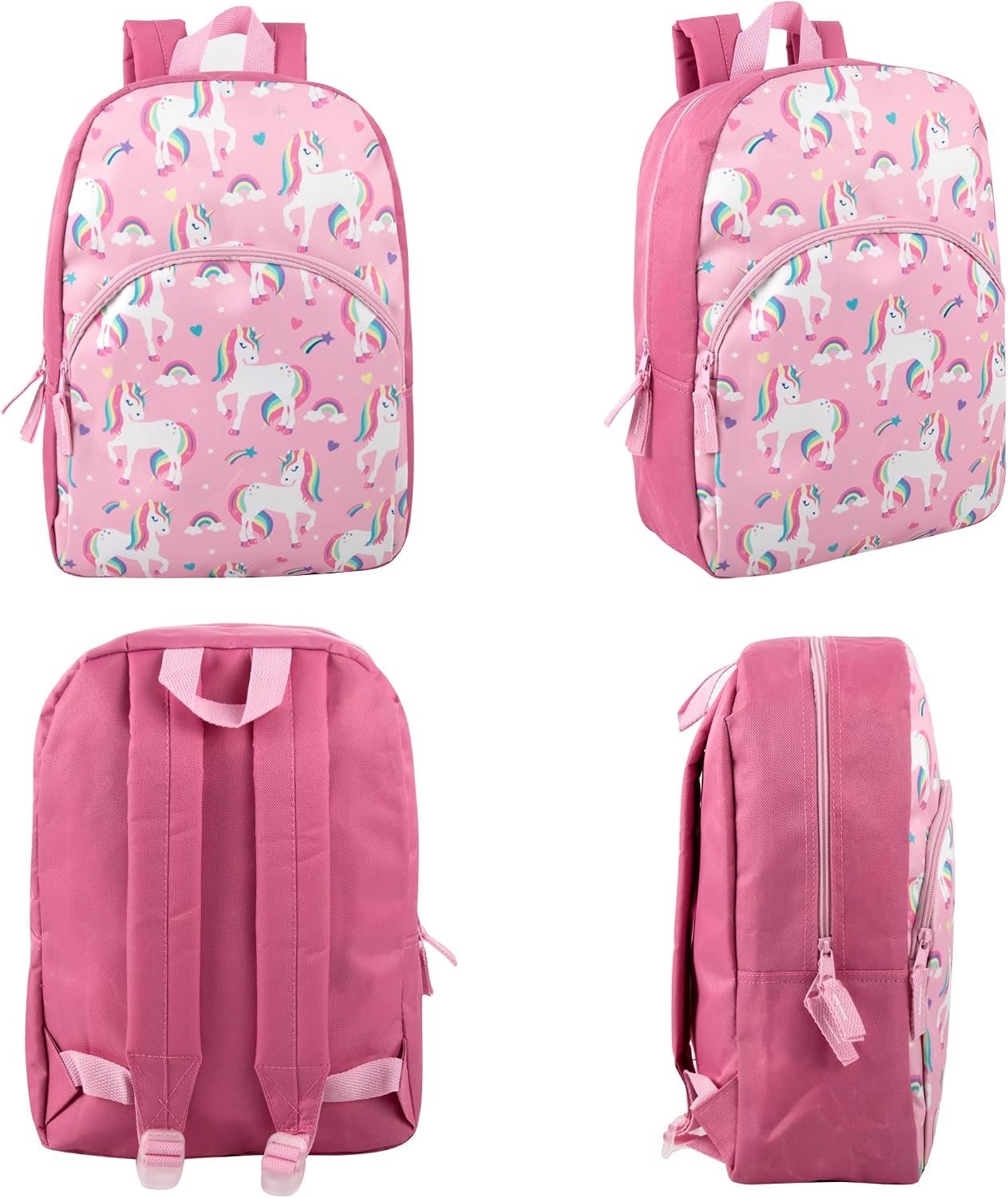 Trail maker Wholesale Kids Backpacks for Boys, Girls Bulk Backpacks 24 Pack with Fun Patterns, Adjustable Padded Straps(Female Fantastic Creature Prints)