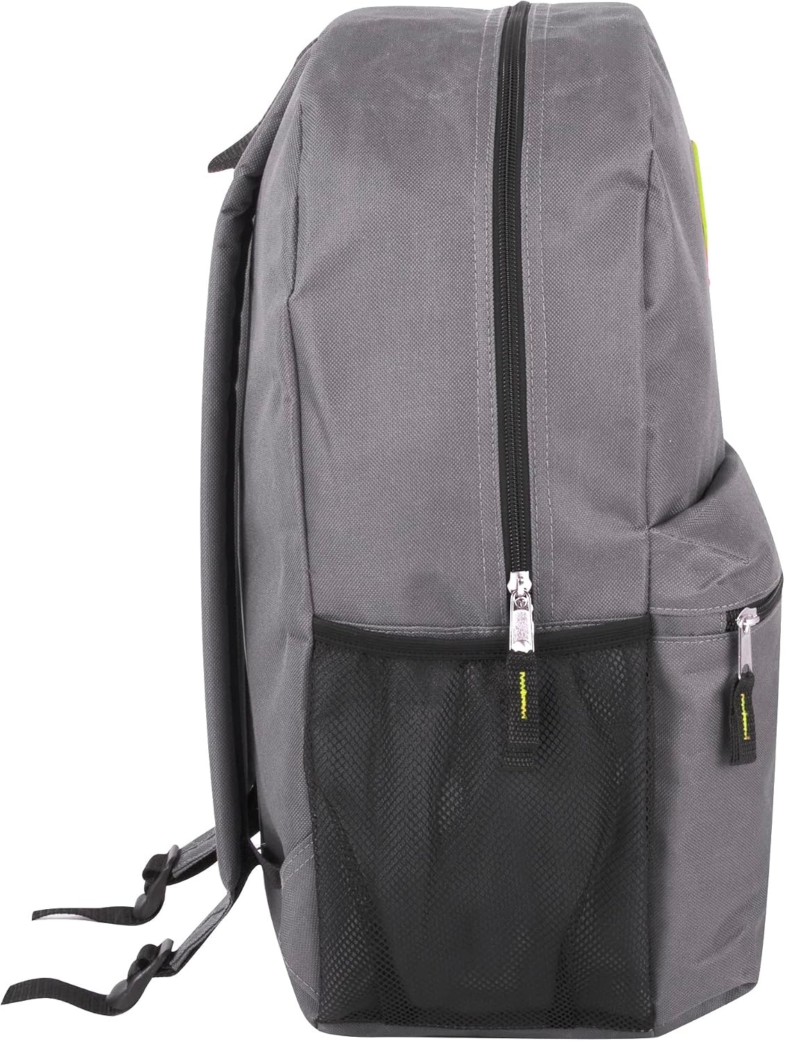 Trail maker 24 Pack 19 Inch Backpacks for Commute, Travel, Donation (Black) | Classic unisex design padded shoulder strap Side mesh water bottle pocket top carry handle Zipper Pocket gym travel bookbags((24 Pack) Gray)