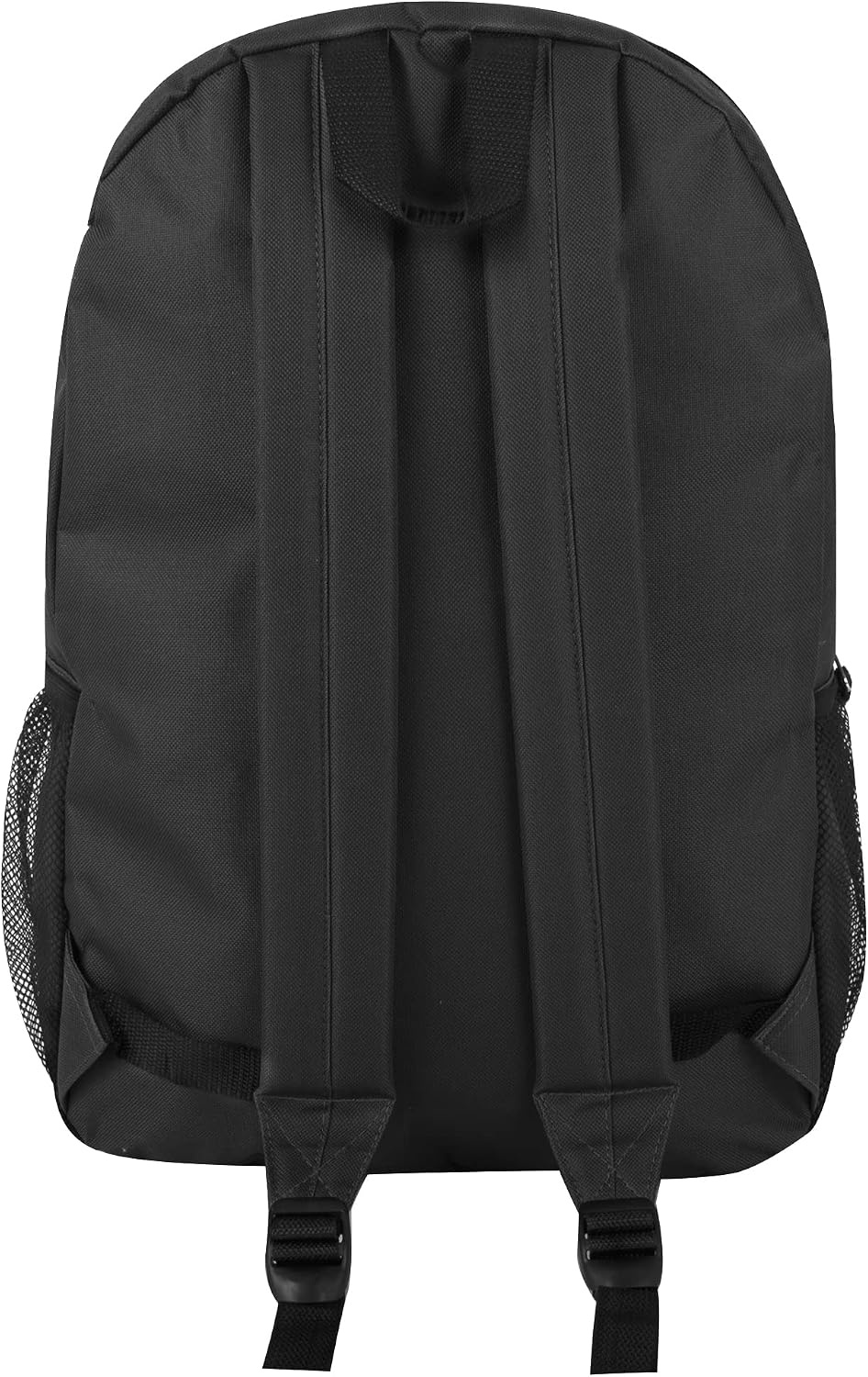 Trail maker 24 Pack 19 Inch Backpacks for Commute, Travel, Donation (Black) | Classic unisex design padded shoulder strap Side mesh water bottle pocket top carry handle Zipper Pocket gym travel bookbags((24 Pack) Black)