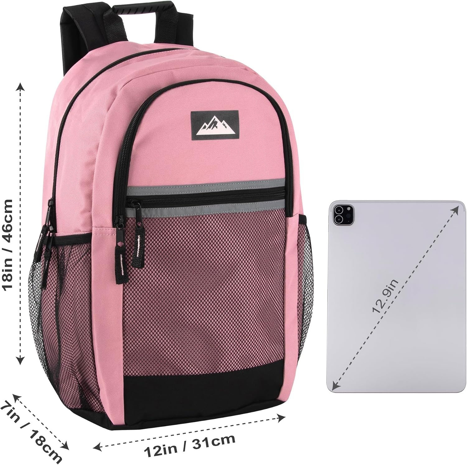 Summit Ridge 24 Pack Bulk Reflective Backpacks Wholesale for College Men, Women, Homeless Adults (Female Colors Pack)(Female Colors Pack)
