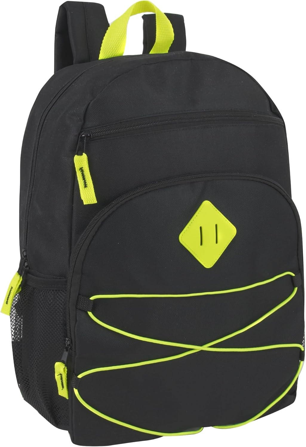 Adventure Trails 24 Pack Bulk Backpacks Wholesale for Homeless Men, Women, Donation | 17 Inch Dual Compartment Bungee Backpacks with Pockets (Dark Colors Pack)(Dark Colors Pack)