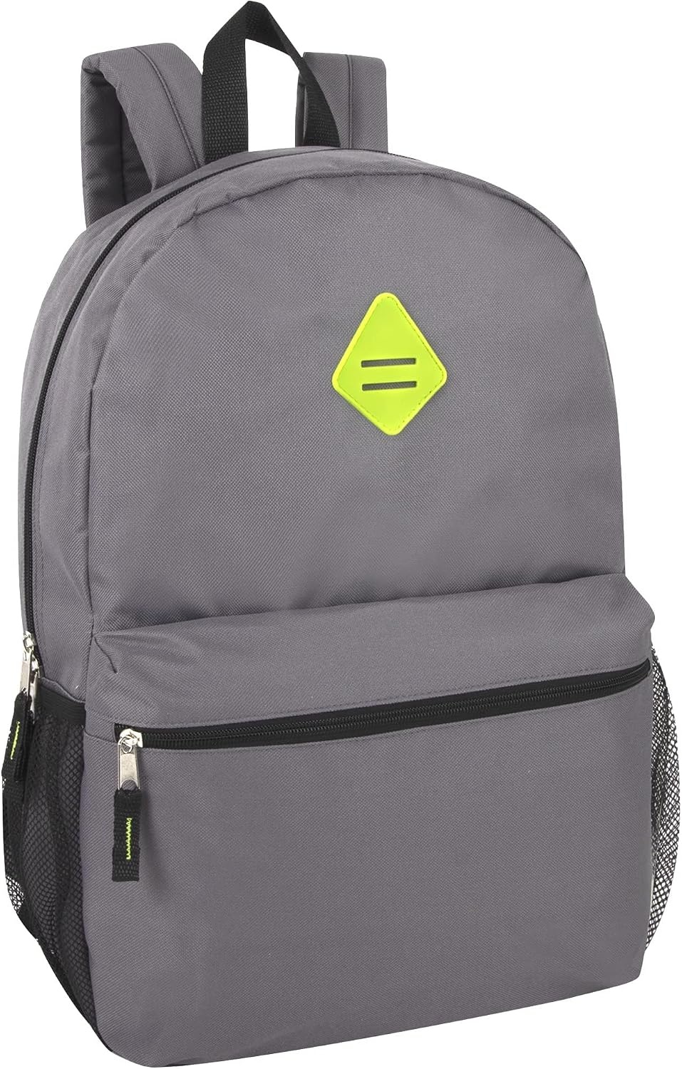 Trail maker 24 Pack 19 Inch Backpacks for Commute, Travel, Donation (Black) | Classic unisex design padded shoulder strap Side mesh water bottle pocket top carry handle Zipper Pocket gym travel bookbags(Color Pack 1)