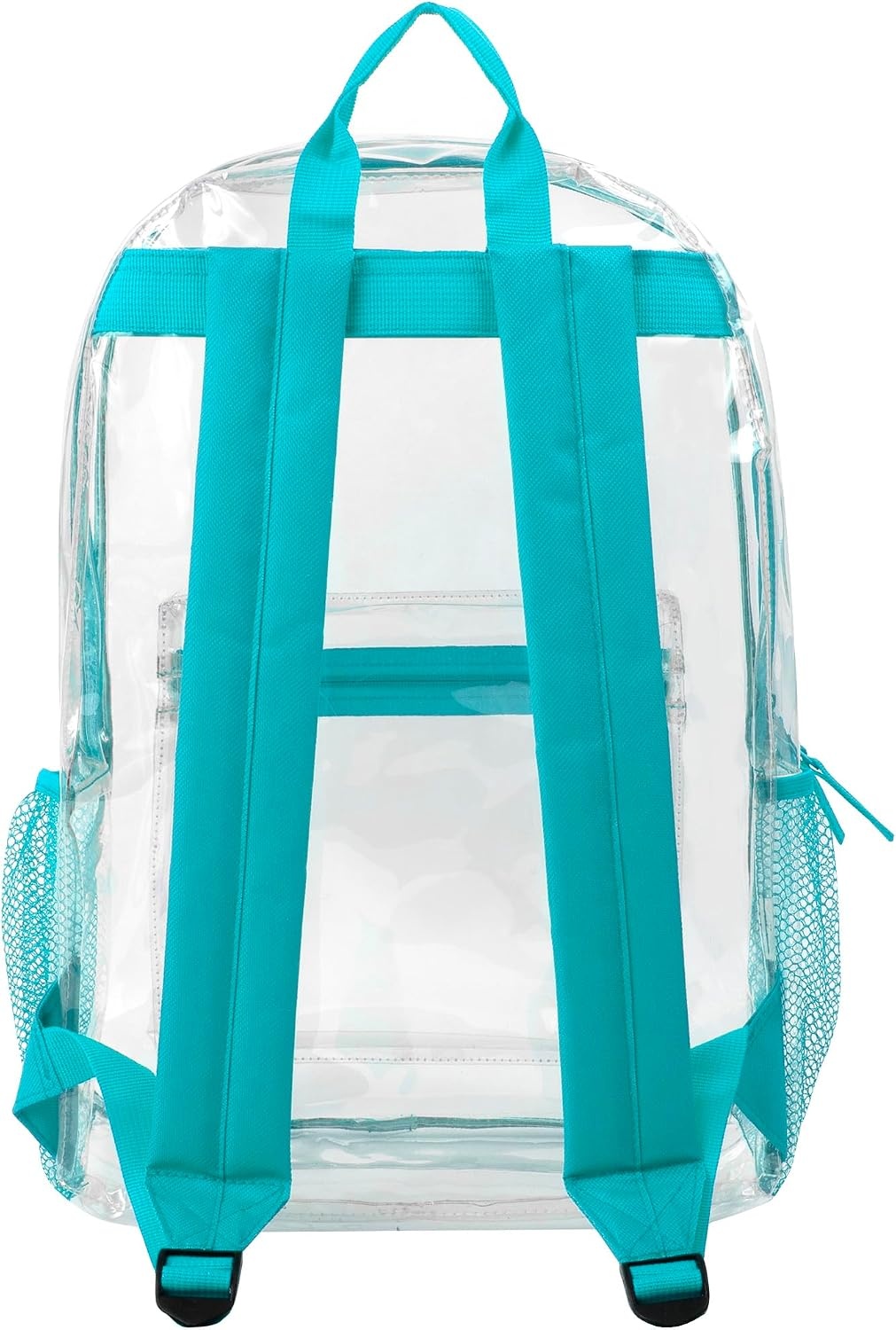 Trail maker Bulk Clear Backpacks Wholesale for School 24 Pack Clear Backpacks for Boys, Girls, School, Stadium, Travel (Assorted Colors Pack)(Turquoise Pack)