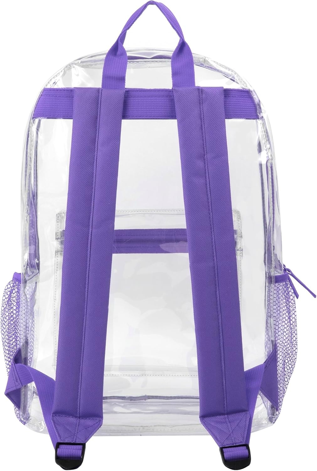 Trail maker Bulk Clear Backpacks Wholesale for School 24 Pack Clear Backpacks for Boys, Girls, School, Stadium, Travel (Assorted Colors Pack)(Purple Pack)