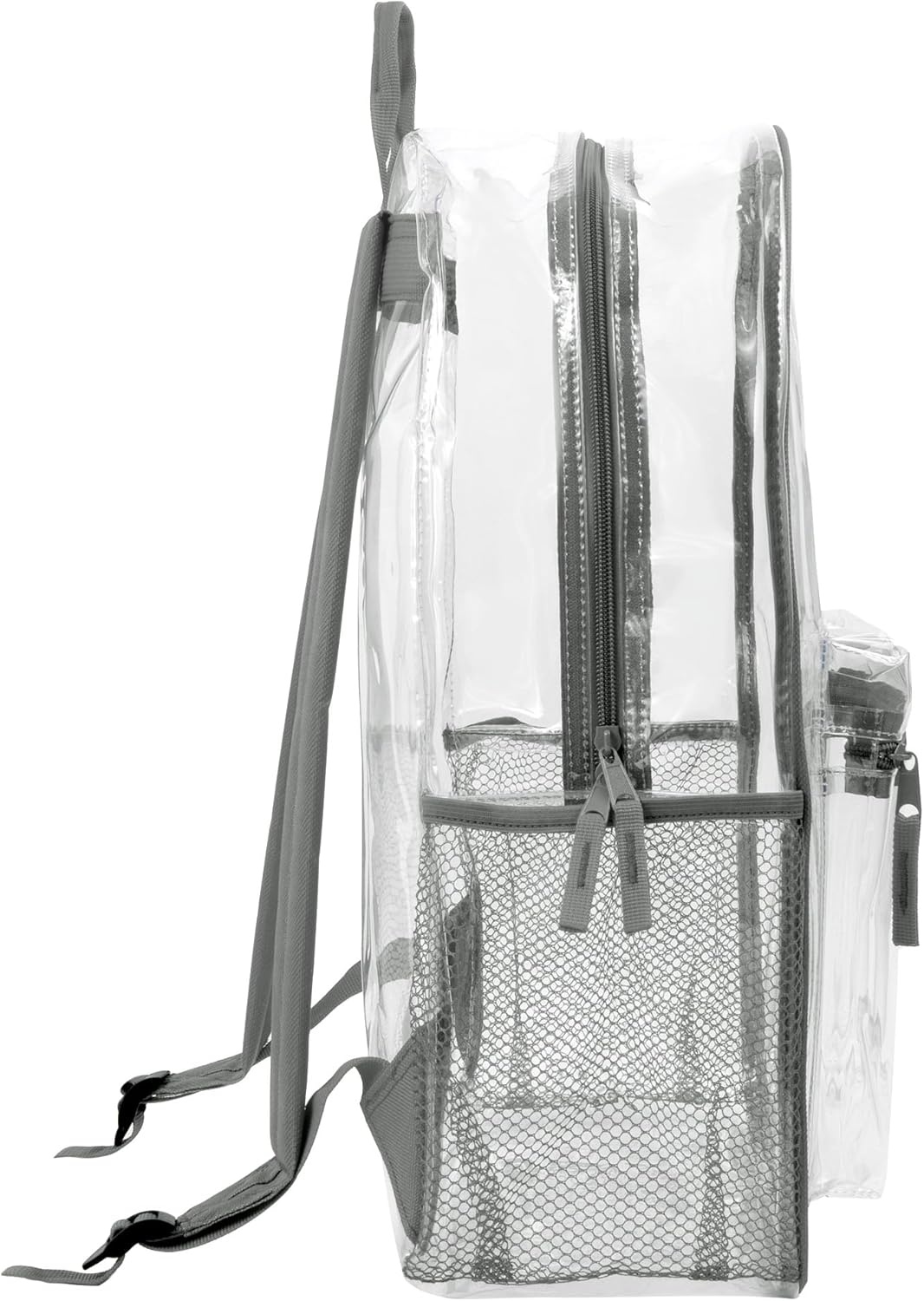 Trail maker Bulk Clear Backpacks Wholesale for School 24 Pack Clear Backpacks for Boys, Girls, School, Stadium, Travel (Assorted Colors Pack)(Grey Pack)
