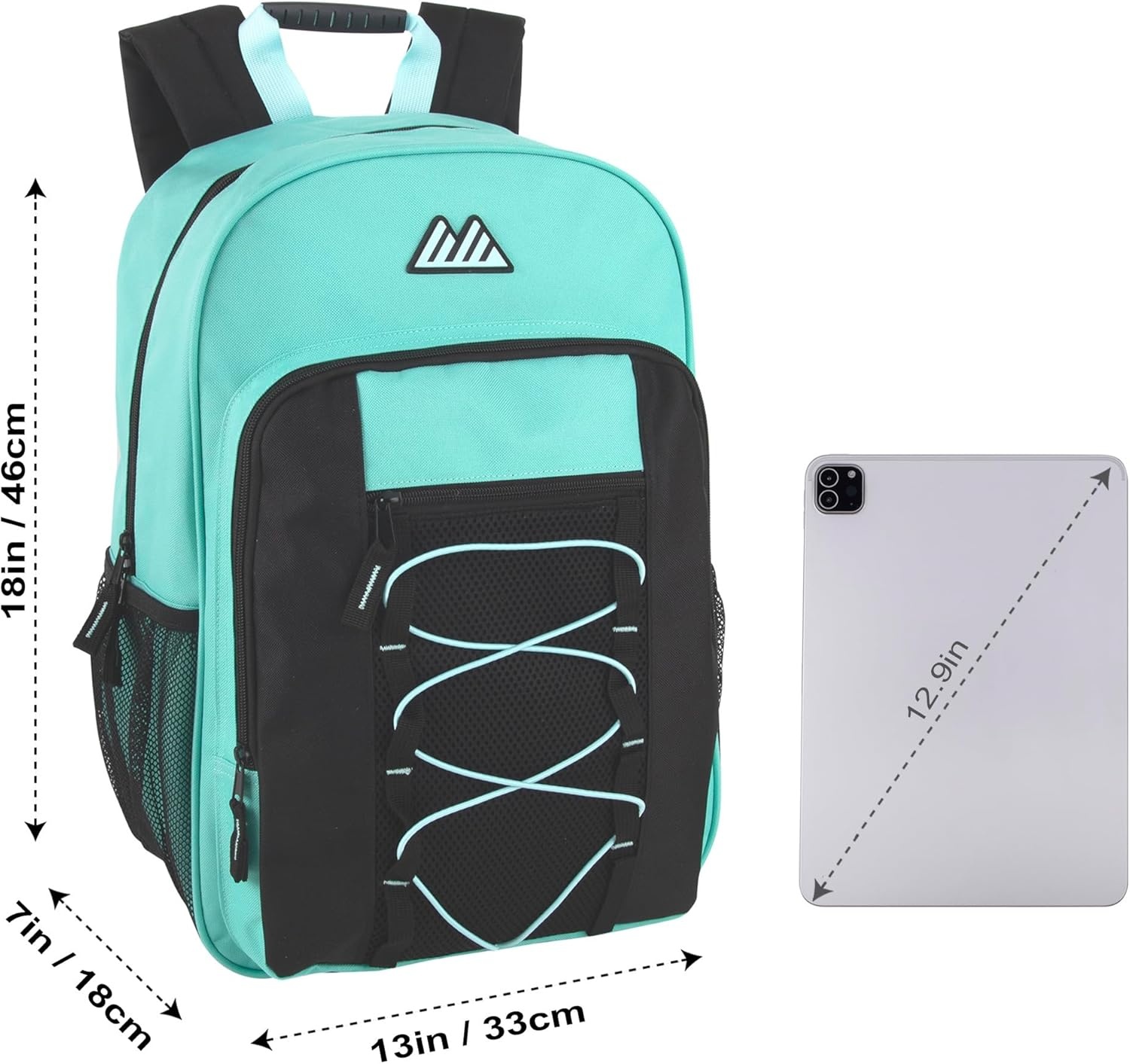 Trail maker (24 Pack) 18 Inch Heavy Duty Bulk Dual Compartment Bungee Backpacks for College, Homeless Women, Men (Light Colors Pack)(Light Colors Pack)