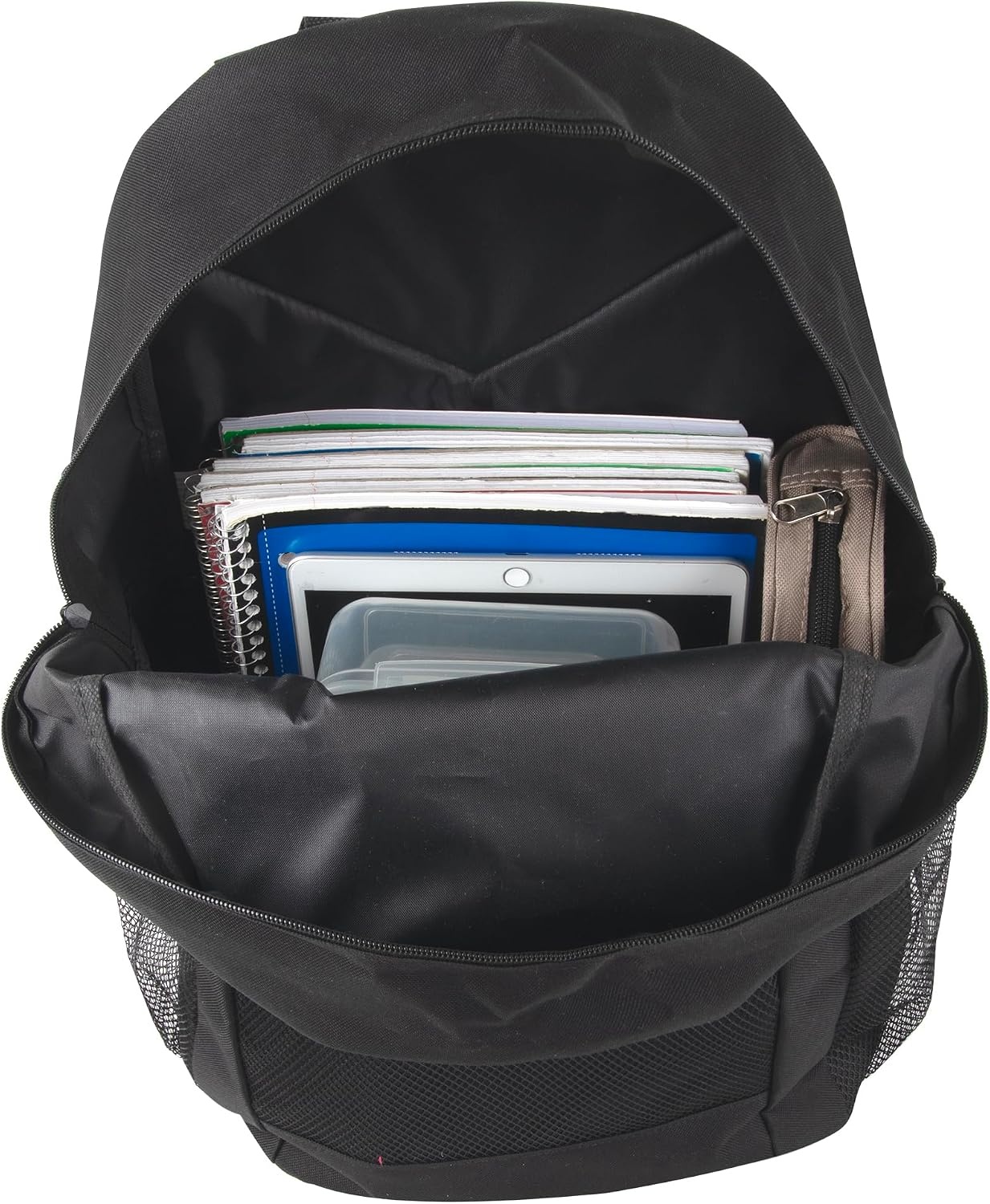 Summit Ridge 24 Pack Bulk Reflective Backpacks Wholesale for College Men, Women, Homeless Adults (Female Colors Pack)(All Black Pack)