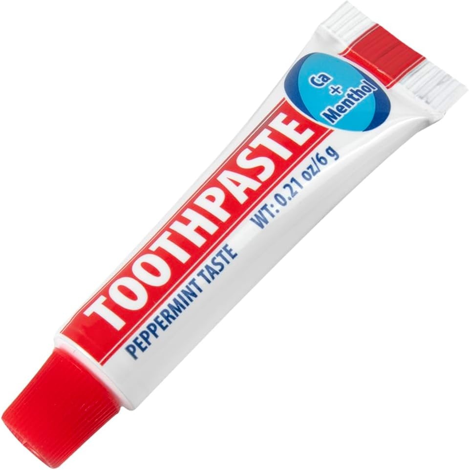 100 Pack .60 oz Peppermint Travel Size Toothpaste – Hospitality, Hotel, Travel, Donation, Homeless, Charity (100 Tubes .60 Ounce Each)(0.21 Ounce (100 Pack))
