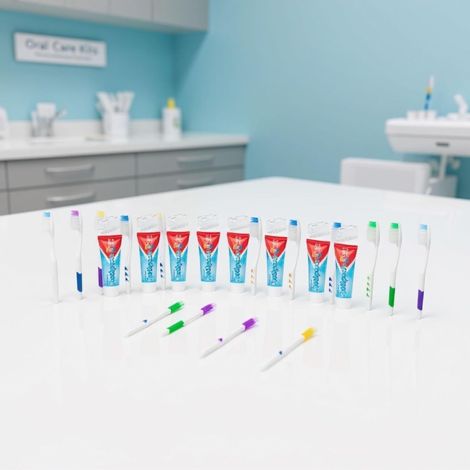 100 Bulk Toothbrushes Individually Wrapped with Toothpaste, Covers, Picks | Soft Disposable Toothbrushes with Toothpaste Built in Individually Wrapped Oral Hygiene Kits for Travel, Homeless Bulk