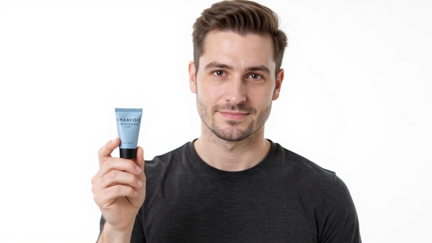 Trail maker 100 pack 1 oz Travel Shampoo for Hospitality, Hotel, Donation, Charity, Homeless (100 bottles 1 ounce each)(Men’s Scented)