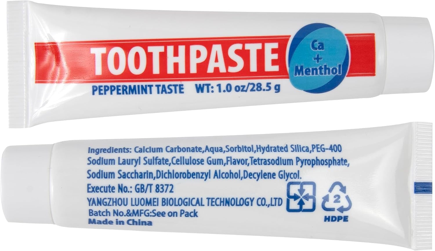 100 Pack .60 oz Peppermint Travel Size Toothpaste – Hospitality, Hotel, Travel, Donation, Homeless, Charity (100 Tubes .60 Ounce Each)(1.0 Ounce (100 Pack))