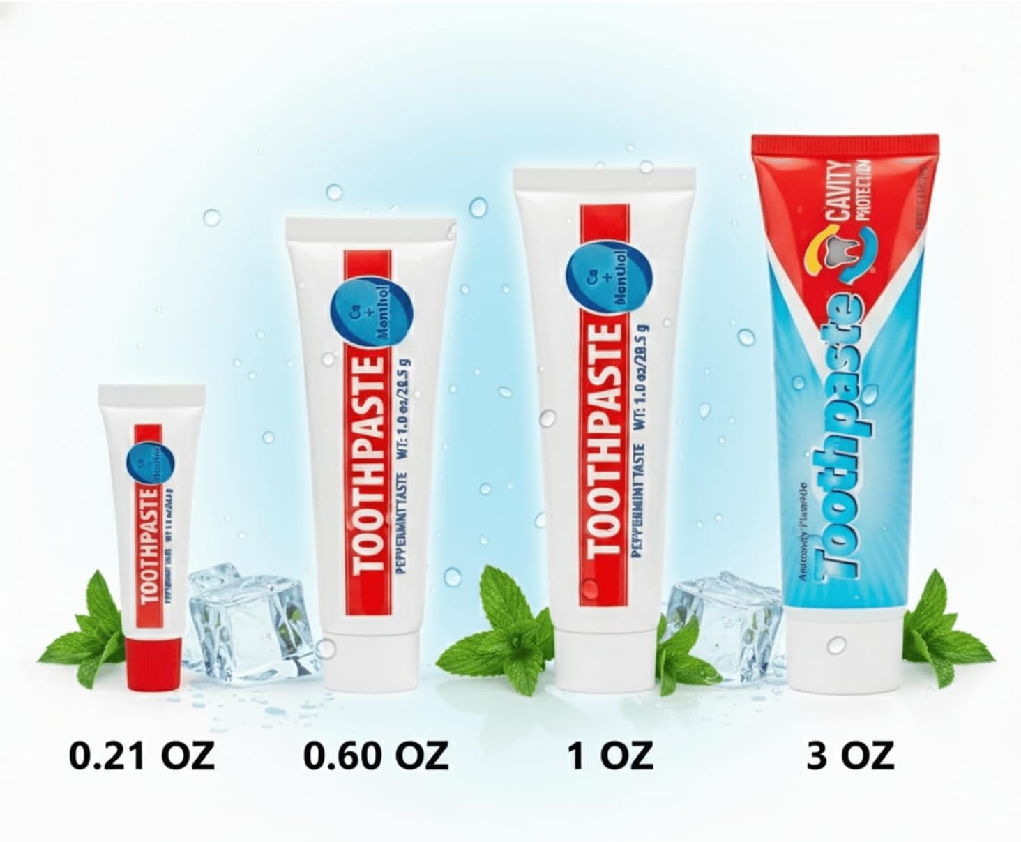100 Pack .60 oz Peppermint Travel Size Toothpaste – Hospitality, Hotel, Travel, Donation, Homeless, Charity (100 Tubes .60 Ounce Each)(1.0 Ounce (100 Pack))