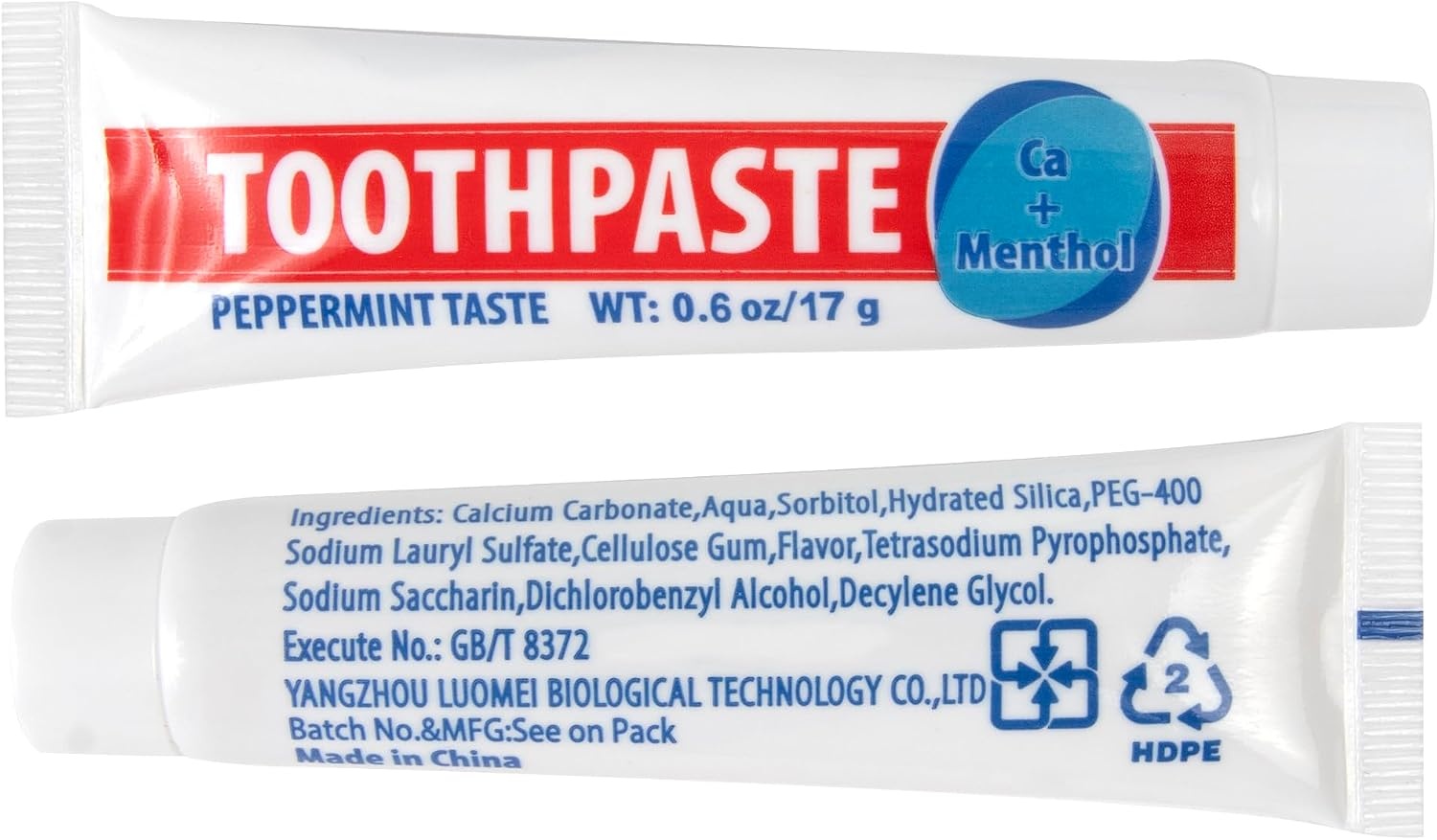 100 Pack .60 oz Peppermint Travel Size Toothpaste – Hospitality, Hotel, Travel, Donation, Homeless, Charity (100 Tubes .60 Ounce Each)(0.60 Ounce (100 Pack))