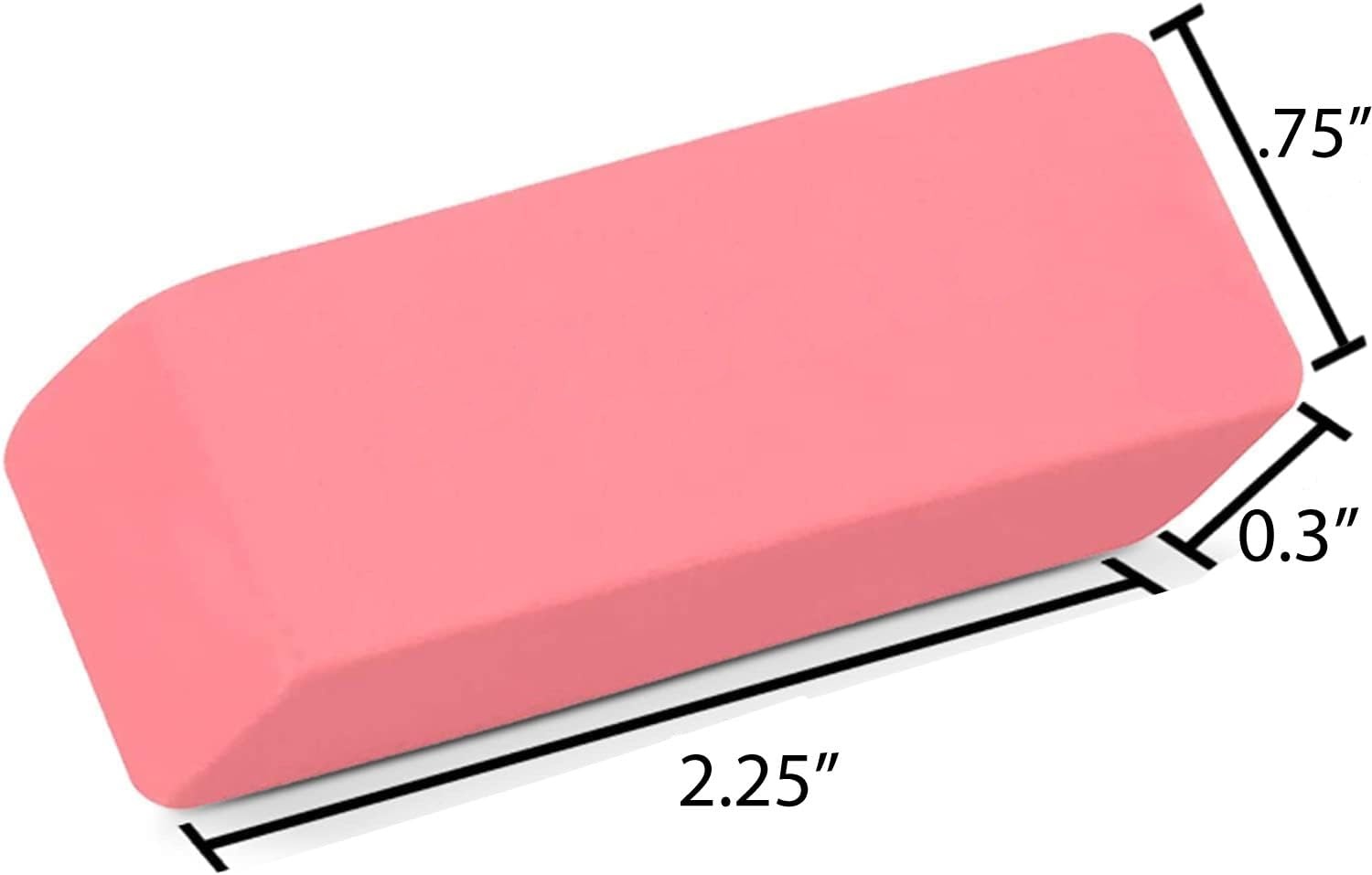 Trailmaker (500 Pack) Pink Bevel Erasers for Kids & Students, Large Latex Free Pencil Erasers, Bulk School Supplies with 100 Individually Packed 5-Packs for Classroom, Teachers & School Drives(500 Erasers)