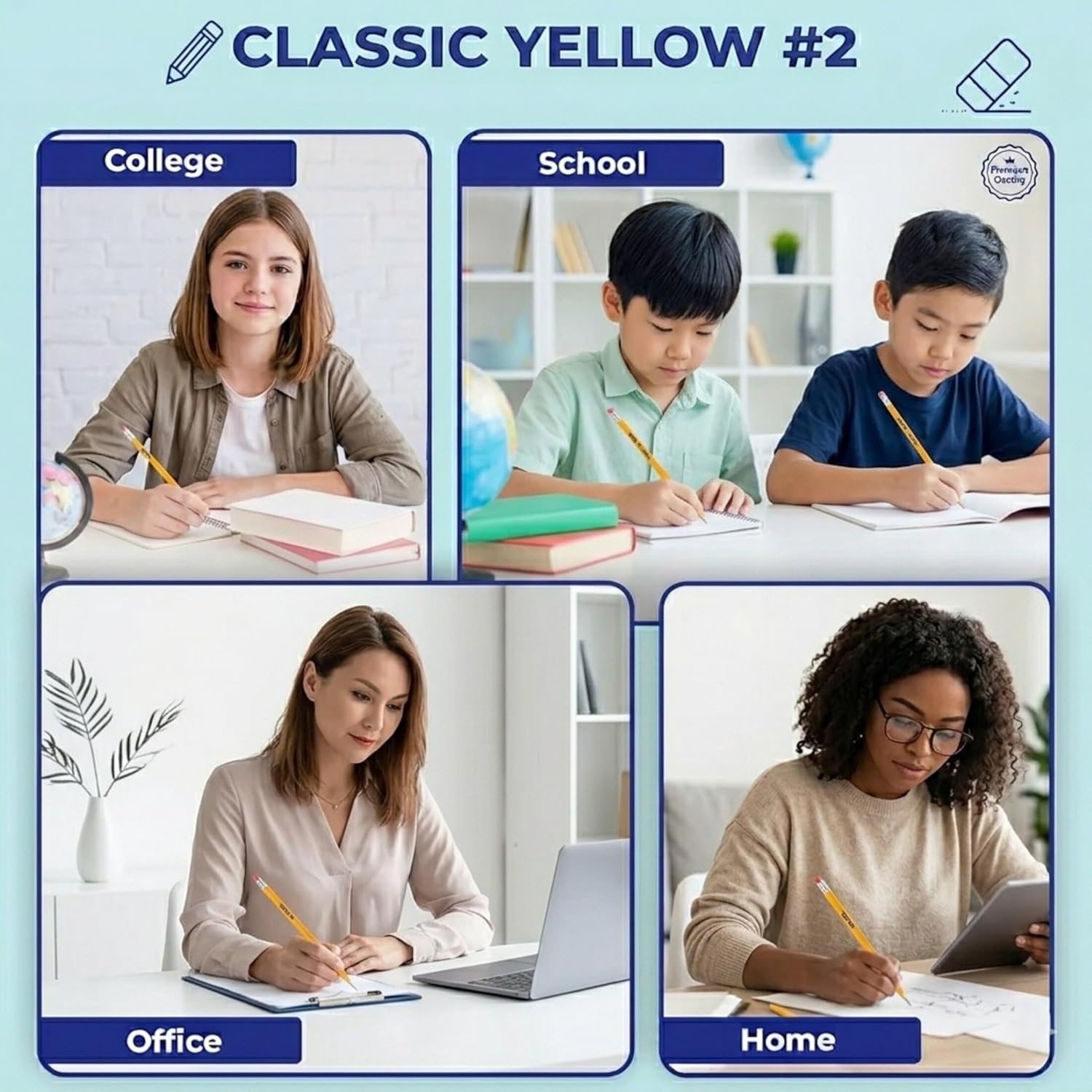 Trail maker Wood Cased #2 HB Pencils – 500 Unsharpened Yellow Pencils in Bulk for School, Office (100 5-Packs)(500 Pencils)
