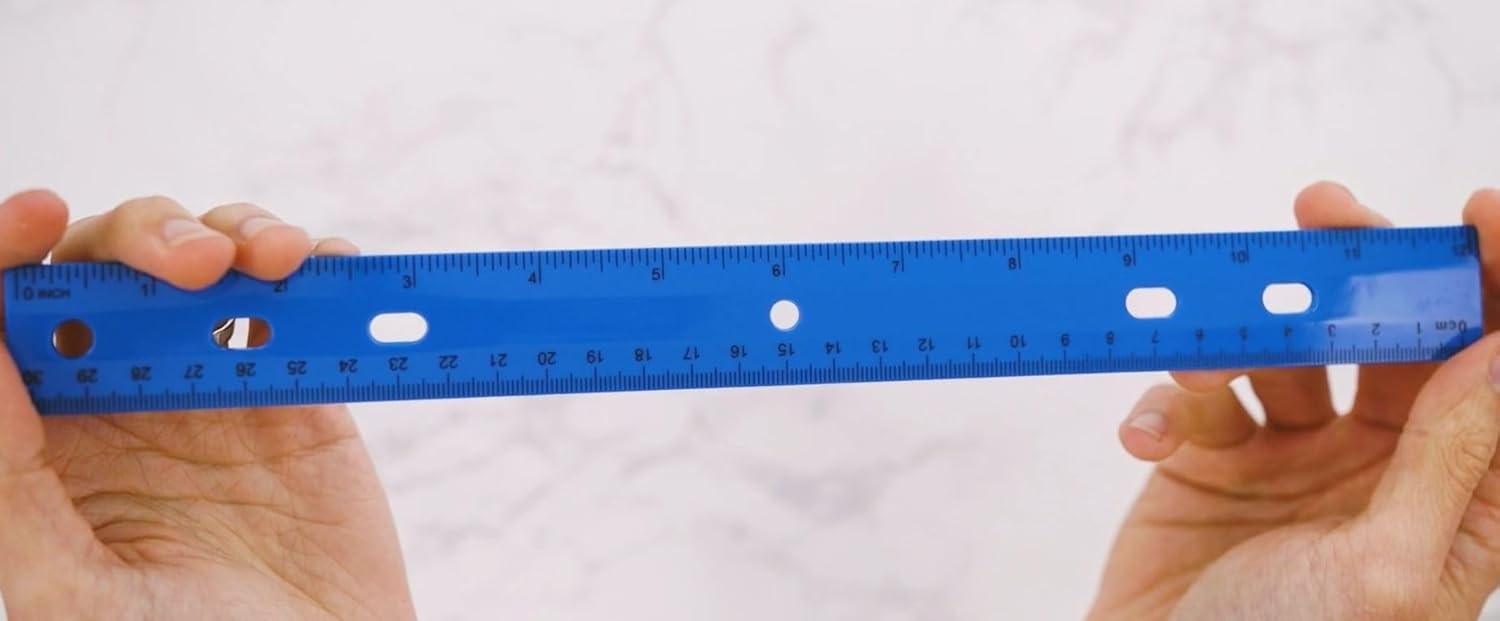 Trailmaker (100 Pack) 12 Inch Bulk Rulers for Classroom Students & Kids, Dual Sided Imperial (Inches) and Metric (CM/MM) Measuring Rulers, Bulk School Supplies for Preschool, Elementary(100 Pack)