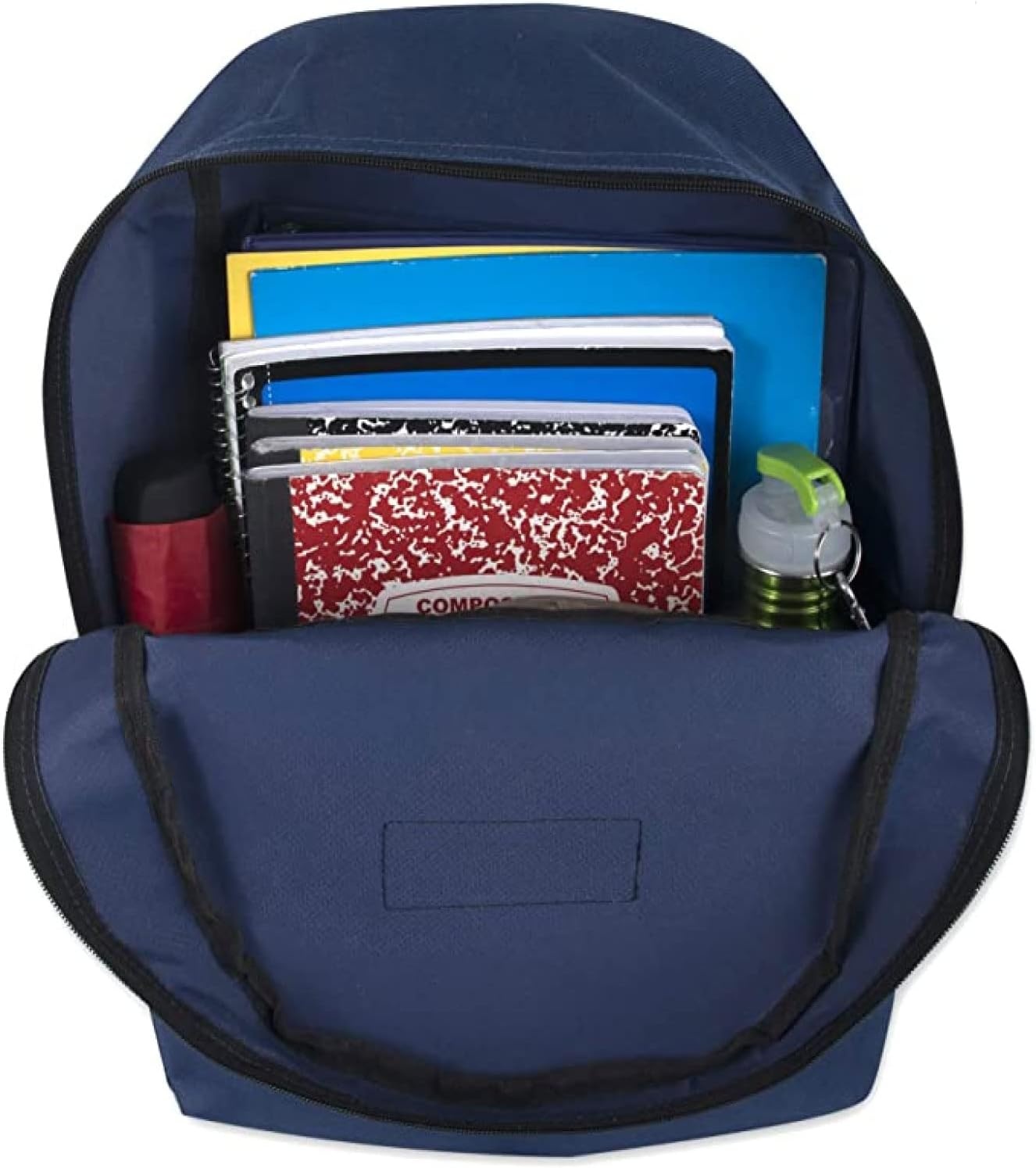 Trail maker Backpack with School Supplies for Kids – 20 Piece Back to School Supplies with 17″ Backpack (Black)(Navy Pack)