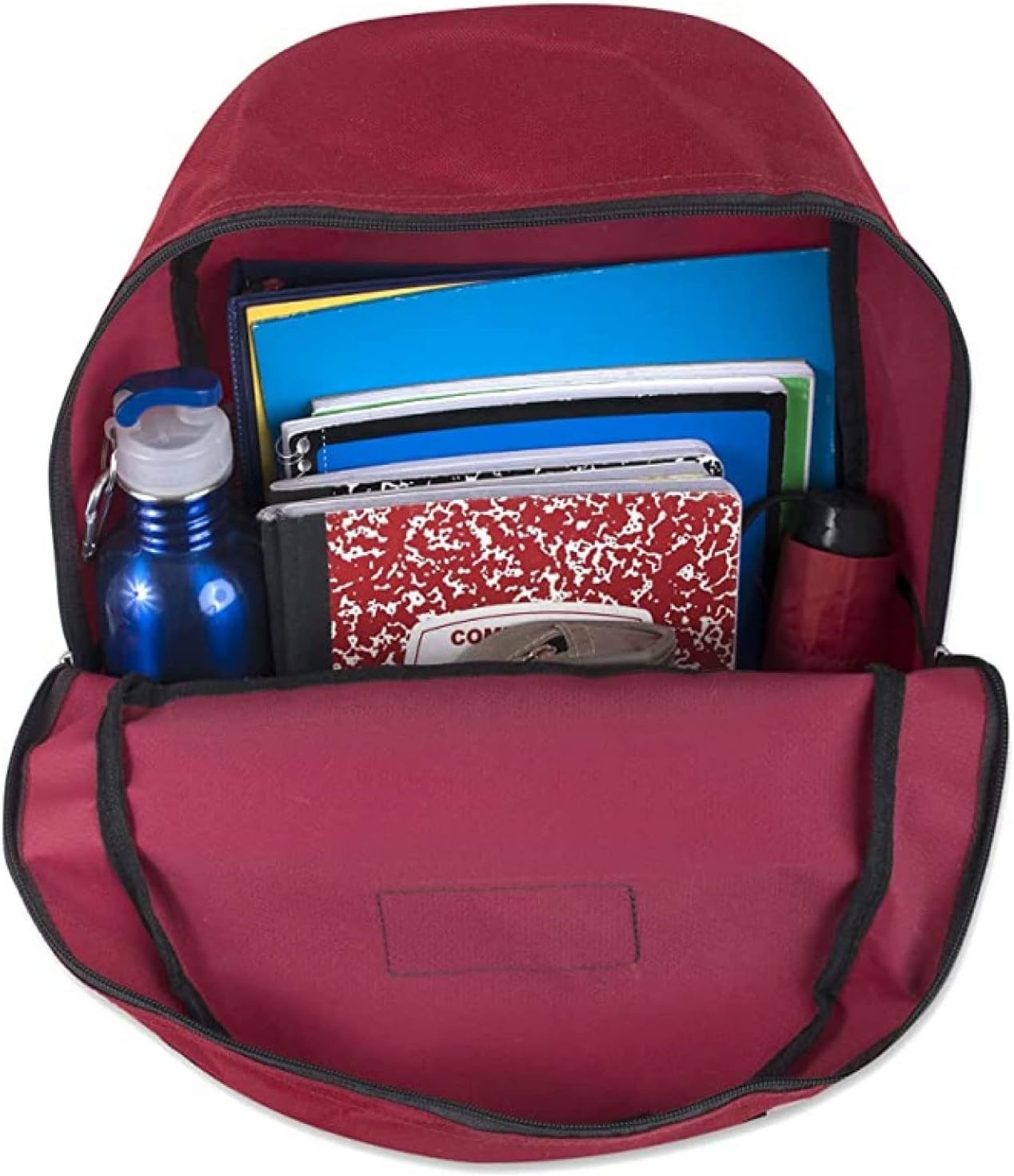 Trail maker Backpack with School Supplies for Kids – 20 Piece Back to School Supplies with 17″ Backpack (Black)(Red Pack)