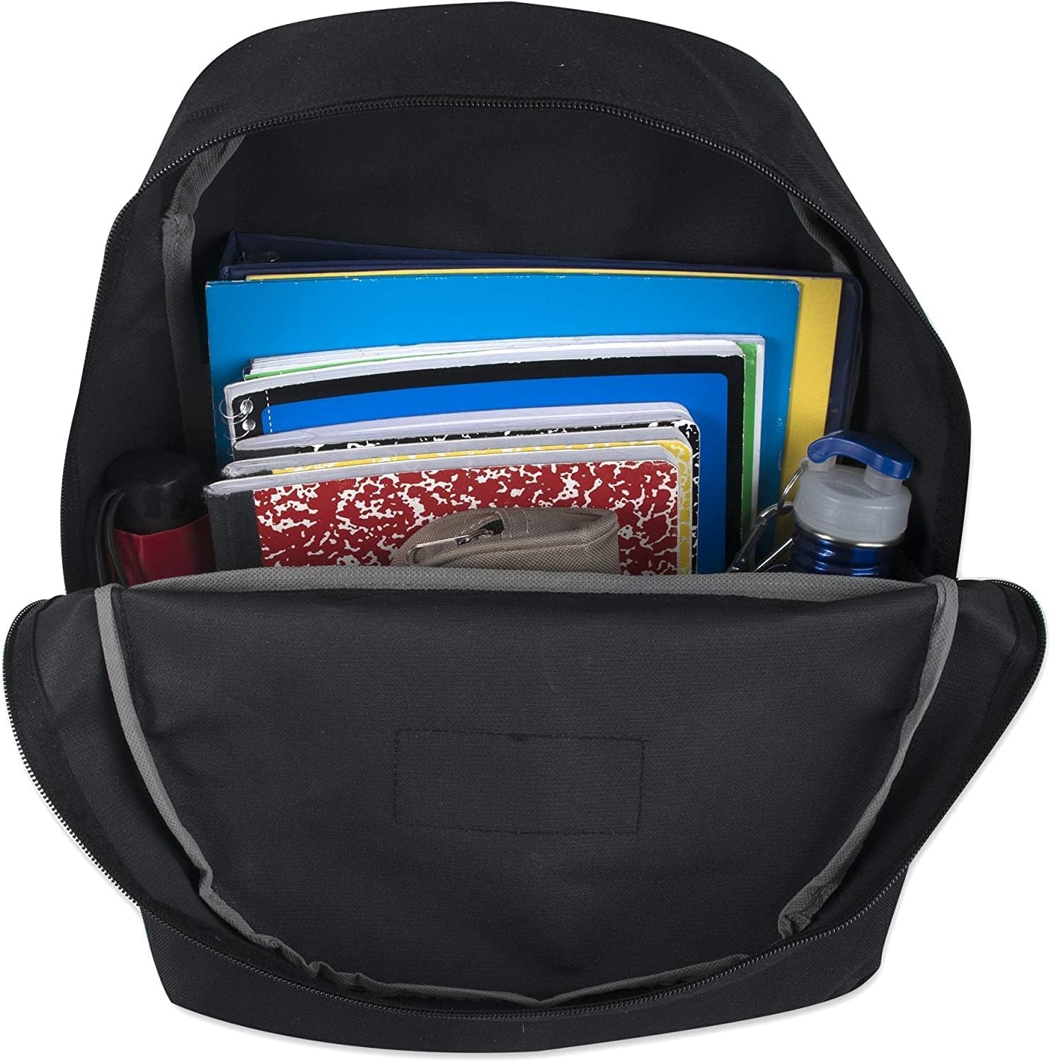 Trail maker Backpack with School Supplies for Kids – 20 Piece Back to School Supplies with 17″ Backpack (Black)(Black Pack)