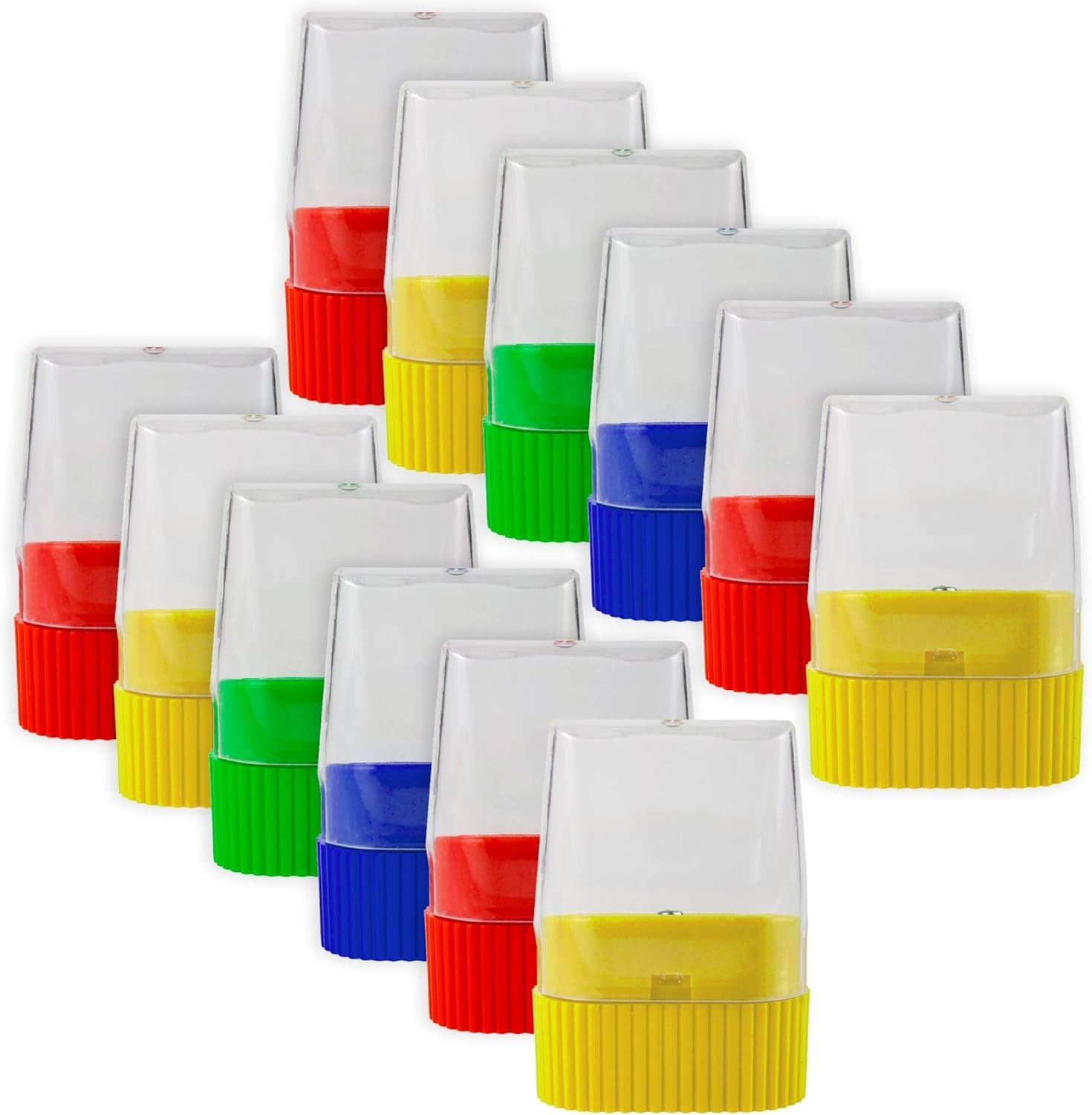 25 Pack Handheld Manual Pencil Sharpeners in Bulk Plastic Pencil Sharpeners for School, Kids, Teachers – Use for Colored Pencils, #2 Pencils, Crafts, Art Classrooms, Camp(25 Sharpeners Pack)