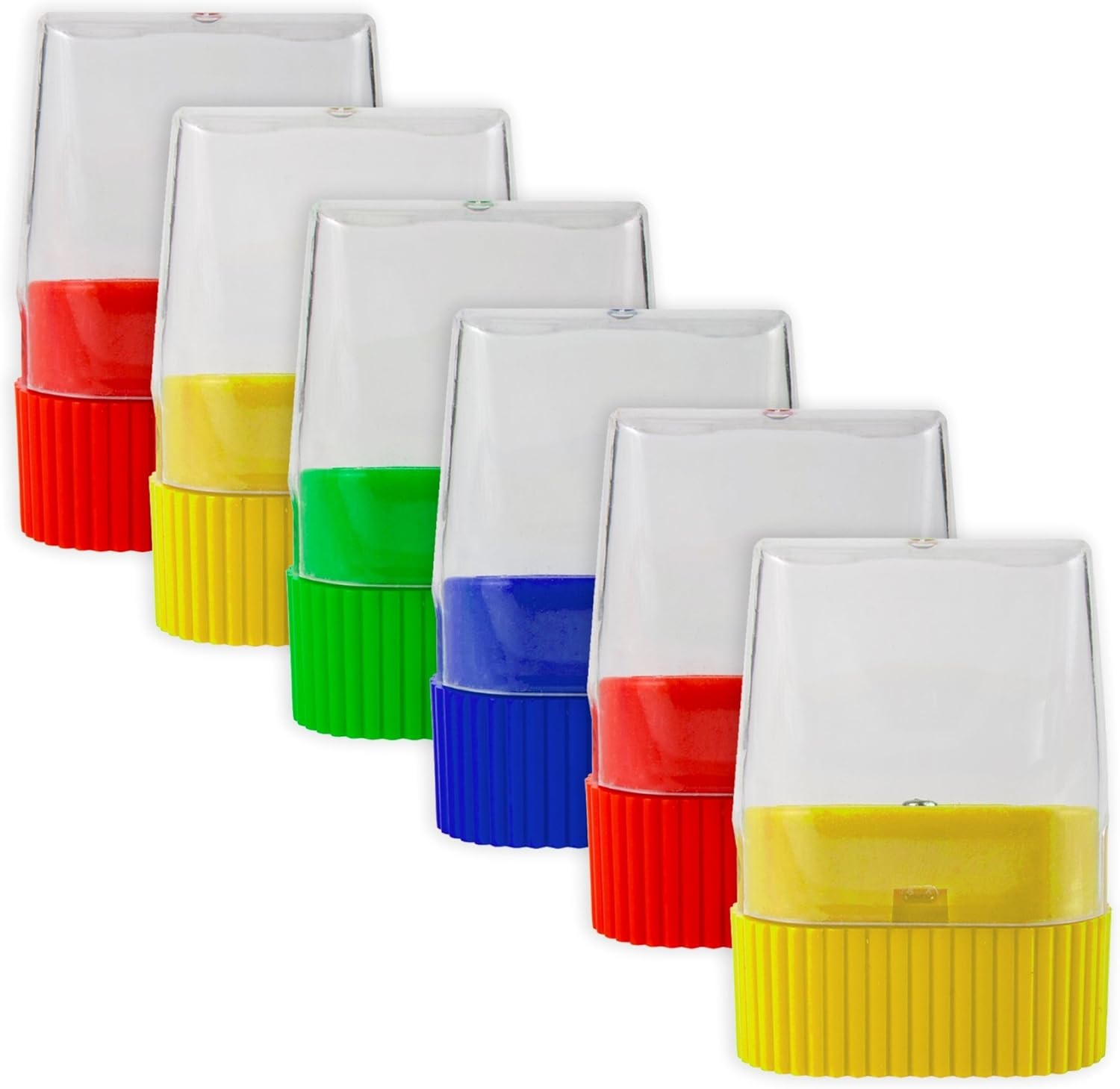 25 Pack Handheld Manual Pencil Sharpeners in Bulk Plastic Pencil Sharpeners for School, Kids, Teachers – Use for Colored Pencils, #2 Pencils, Crafts, Art Classrooms, Camp(100 Sharpeners Pack)