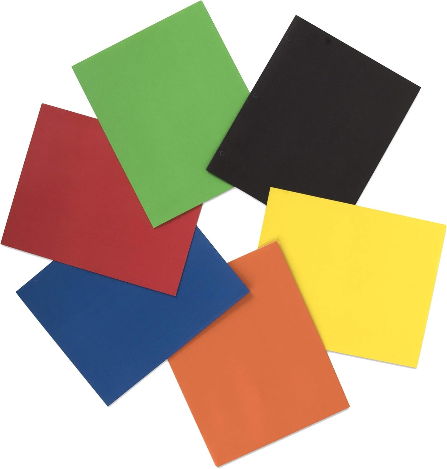 Bulk Colorful Paper Folders with Pockets Heavy Duty Wholesale Pocket Folders for 3 Ring Binder (50 Folders in 6 Colors)(50 Folders in 6 Colors)