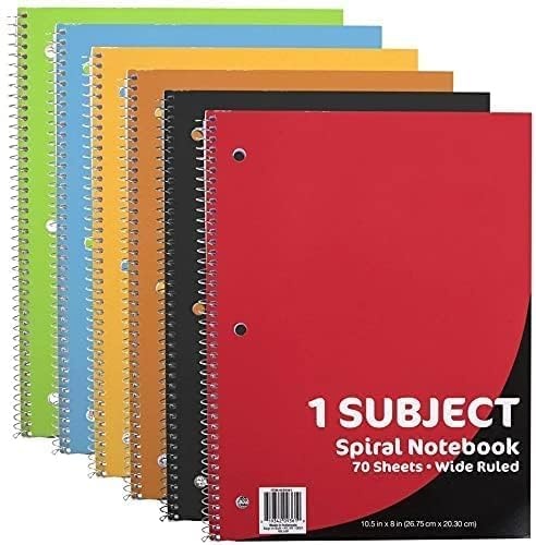 Trail maker Bulk Notebooks (50 Pack), One Subject Notebooks Wide Ruled, 140 Pages (70 Sheets),Spiral Bulk Notebooks for Kids, School Supplies, Journaling, Note Taking, Students, and Work(2 000 pack)