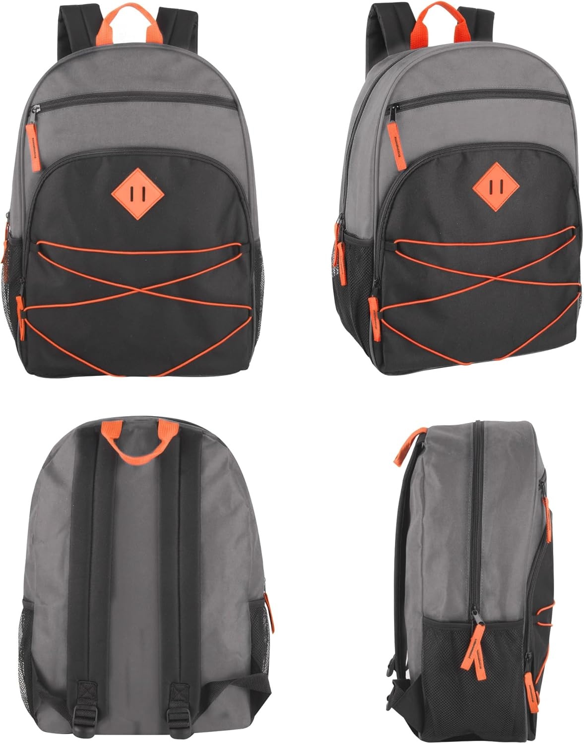Trail maker Kids Backpacks with School Supplies for Boys, Girls | 20 Piece Back to School Supplies Set with 17″ Bungee Backpack (Red & Black)(Grey & Black)