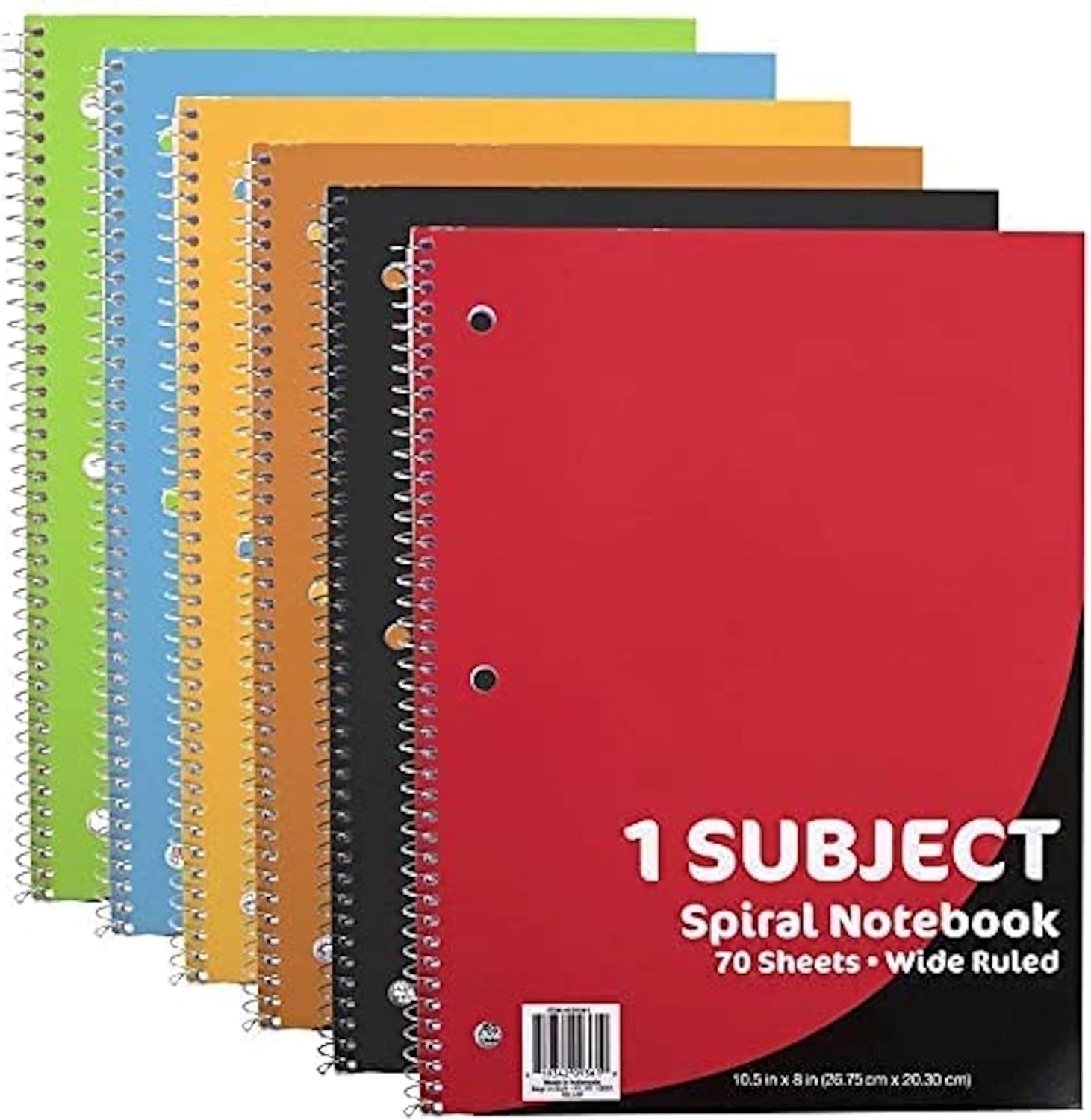 Trail maker Bulk Notebooks (50 Pack), One Subject Notebooks Wide Ruled, 140 Pages (70 Sheets),Spiral Bulk Notebooks for Kids, School Supplies, Journaling, Note Taking, Students, and Work(50 Pack)