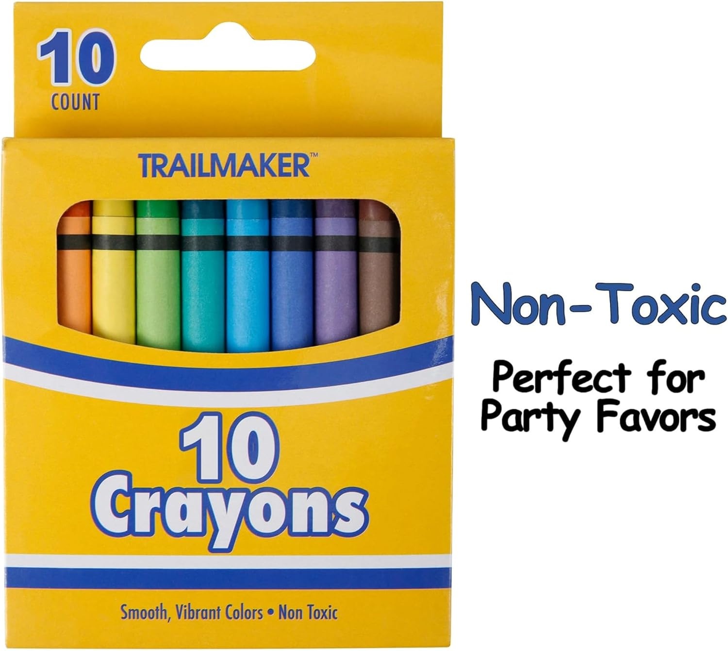 Trail maker (12 Pack Bright Wax Coloring Crayons in Bulk, Wholesale Packaging – 10 Per Box, 120 Crayons total(Multicolor (12 Pack))