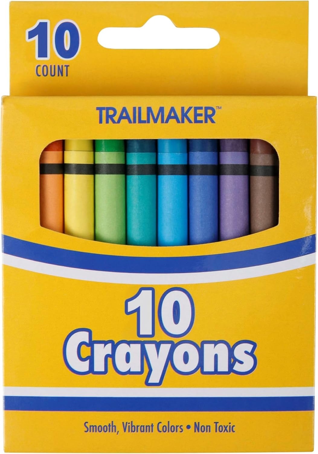 Trail maker (12 Pack Bright Wax Coloring Crayons in Bulk, Wholesale Packaging – 10 Per Box, 120 Crayons total(Multicolor (12 Pack))