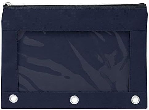 Trail maker 25 Pack Clear Pencil Pouch for 3 Ring Binder Bulk Pencil Pouch Bags for Binder with See Through Window and Zipper | Pencil Pouches for Office, Budgets