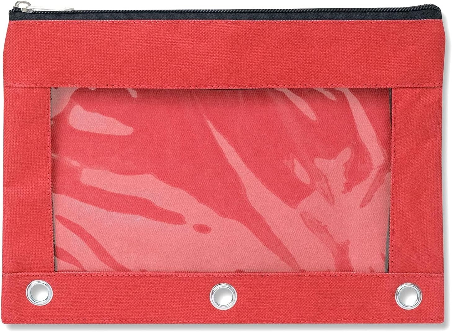 Trail maker 25 Pack Clear Pencil Pouch for 3 Ring Binder Bulk Pencil Pouch Bags for Binder with See Through Window and Zipper | Pencil Pouches for Office, Budgets