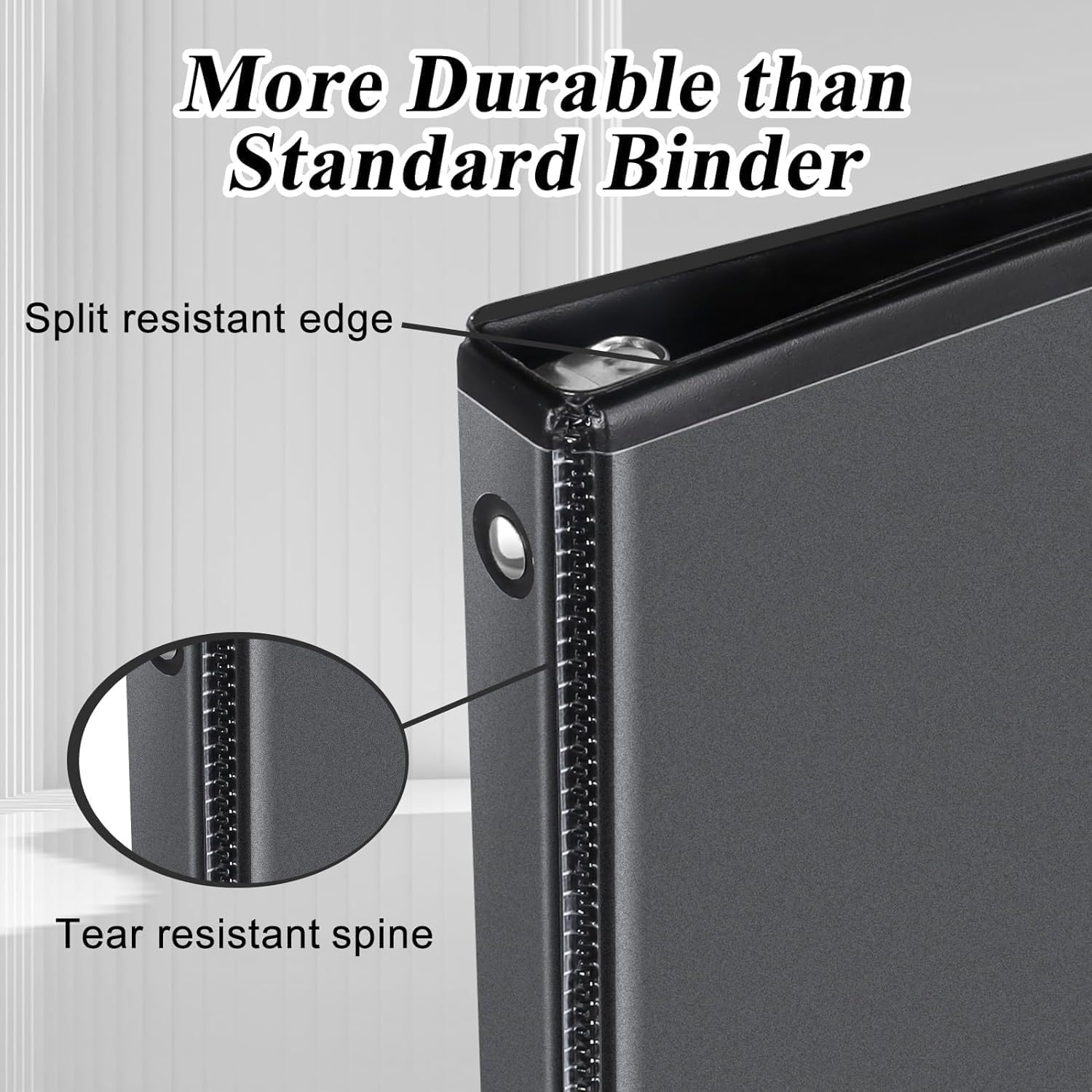 (50 Pack) 2 Inch Binders 3 Ring Hardcover Binders in Bulk with Clear View Cover, Pockets for Classroom, Office, Portfolios | Bulk School, Teacher, Office Supplies (Black Only Pack)(Black Only Pack)