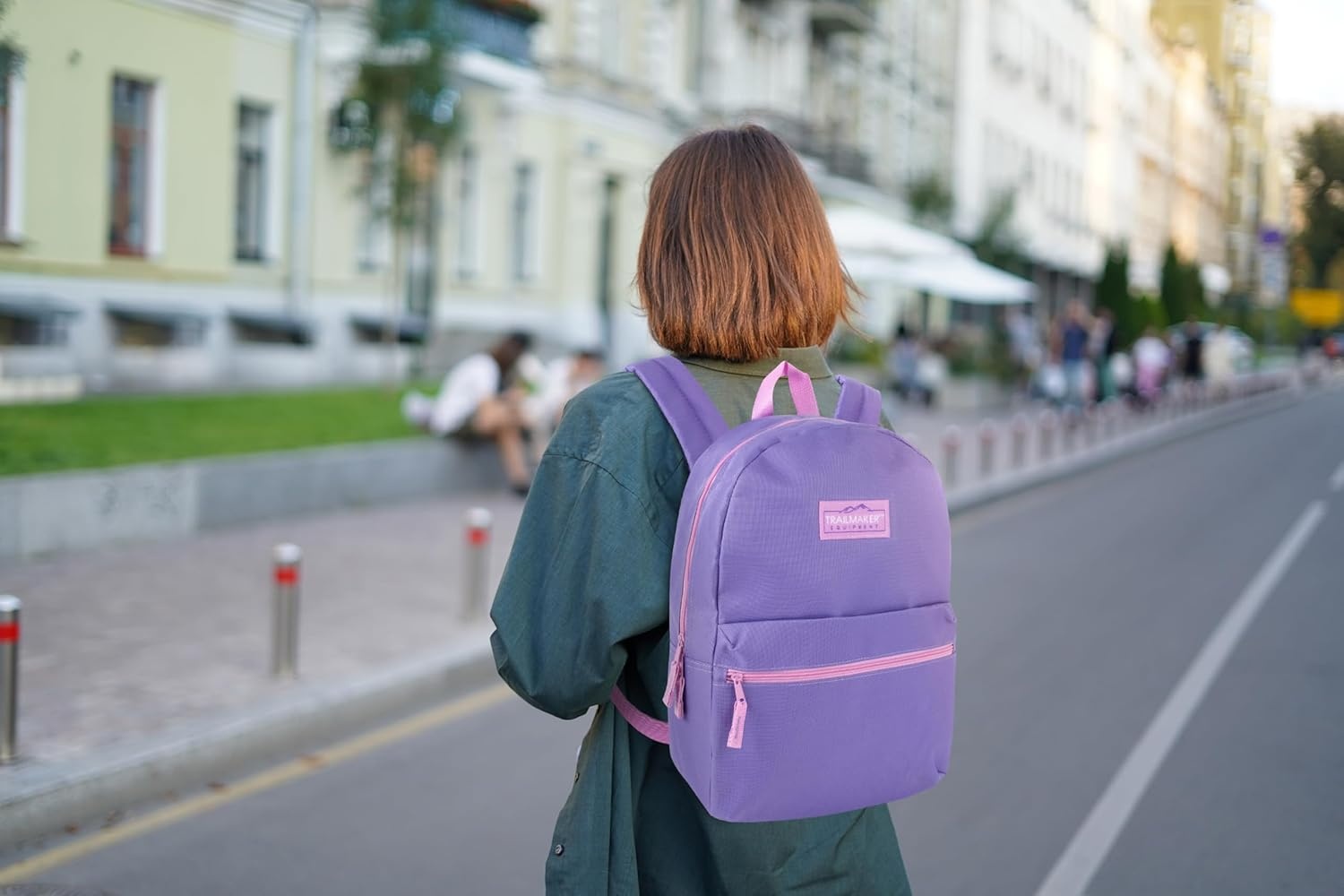 Trail maker 24 Pack 17 Inch Backpacks in Bulk Backpacks for Boys, Girls, School, and Homeless Donation(Purple)