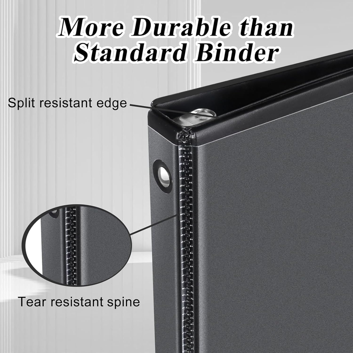 Trail Maker 1 inch Binders (50 Pack), 3 Ring Hardcover Binders in Bulk with Clear View Cover, Pockets for Classroom, Office, Portfolios | Bulk School, Teacher, Office Supplies (White Only Pack)(Black Only Pack)