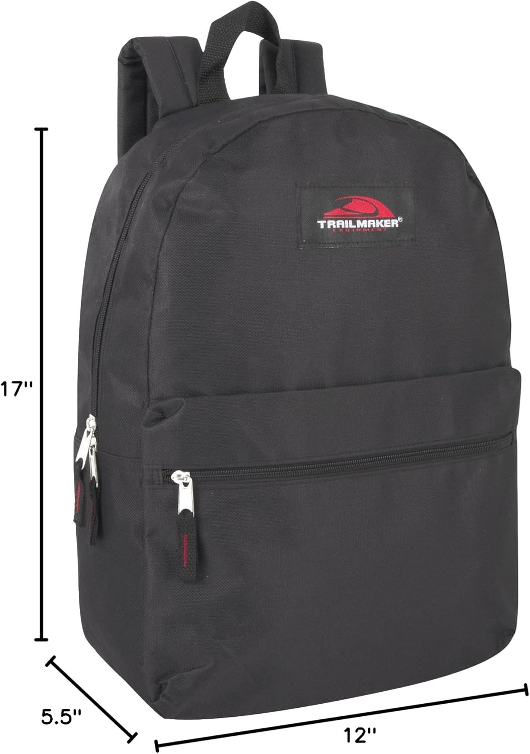 Trail maker 24 Pack 17 Inch Backpacks in Bulk Backpacks for Boys, Girls, School, and Homeless Donation(Black)