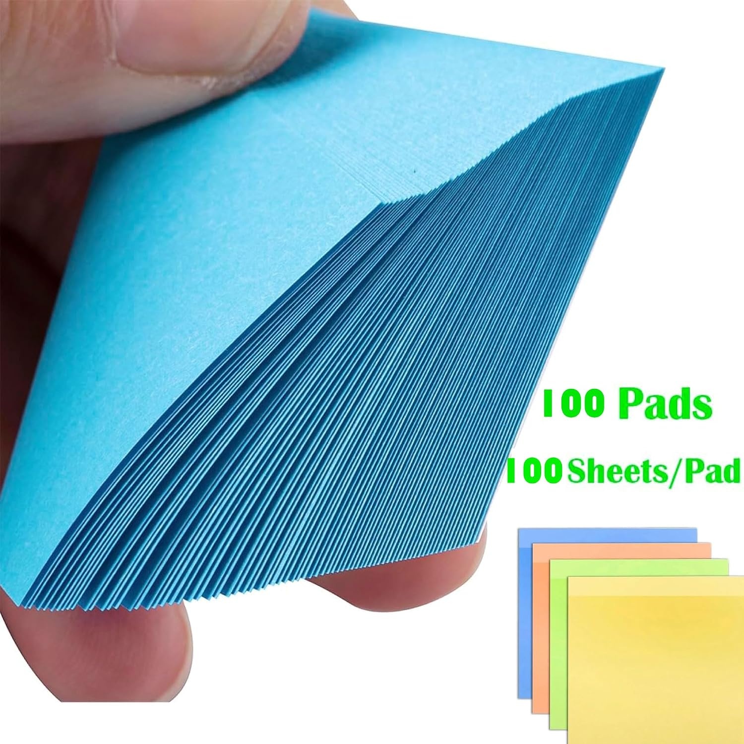 Trailmaker (100 Pack) Sticky Notes Bulk Set, 3×3 Self Stick Memo Pads with 100 Sheets Each, Sticky Notes for Classrooms, Offices, School Supplies & Organization (Yellow)(Multicolor Pack)