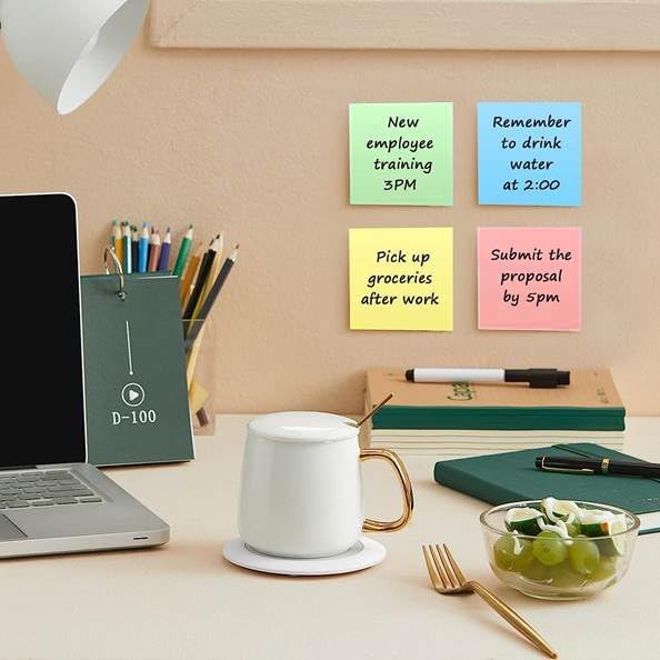 Trailmaker (100 Pack) Sticky Notes Bulk Set, 3×3 Self Stick Memo Pads with 100 Sheets Each, Sticky Notes for Classrooms, Offices, School Supplies & Organization (Yellow)(Multicolor Pack)