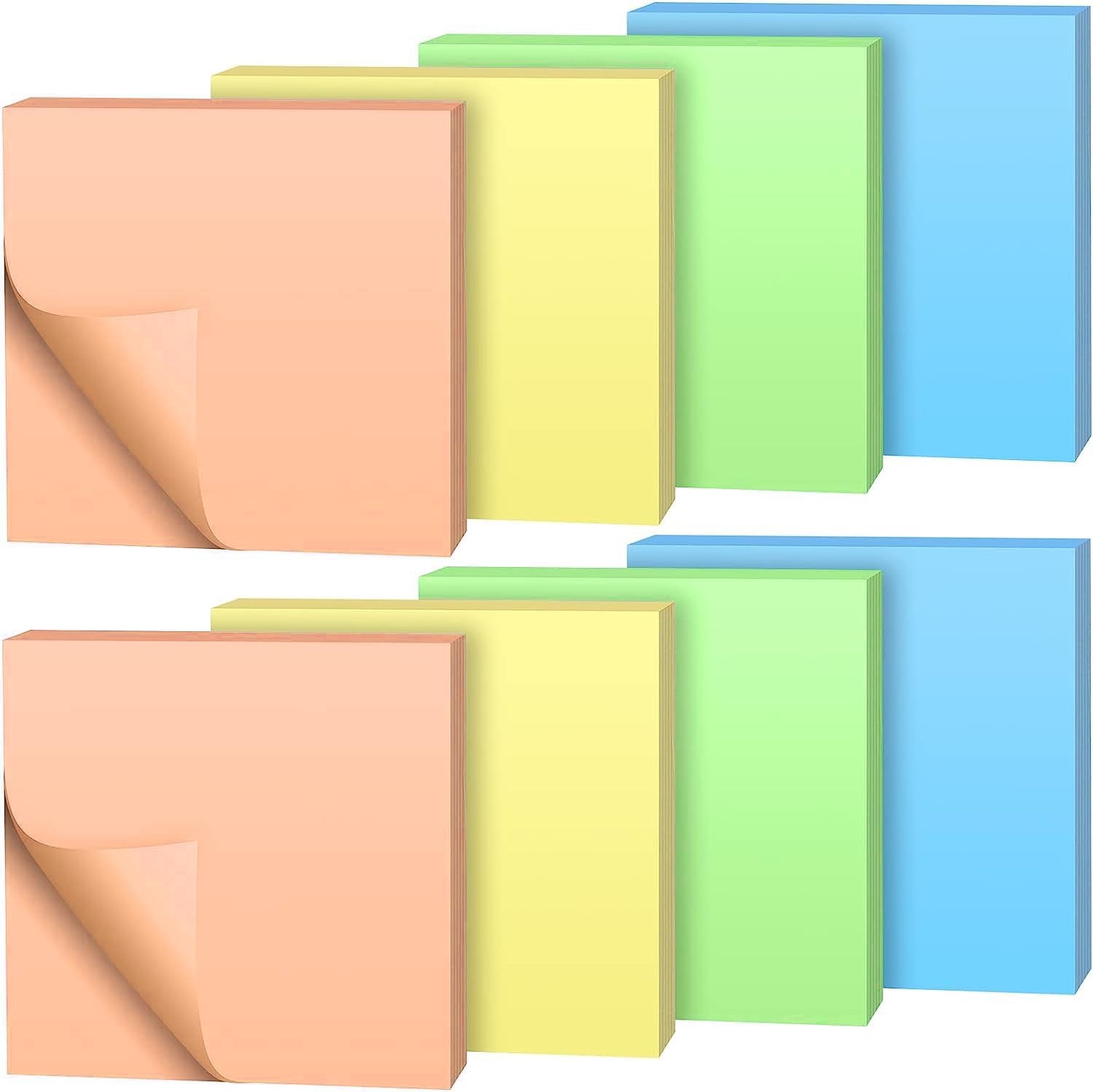 Trailmaker (100 Pack) Sticky Notes Bulk Set, 3×3 Self Stick Memo Pads with 100 Sheets Each, Sticky Notes for Classrooms, Offices, School Supplies & Organization (Yellow)(Multicolor Pack)